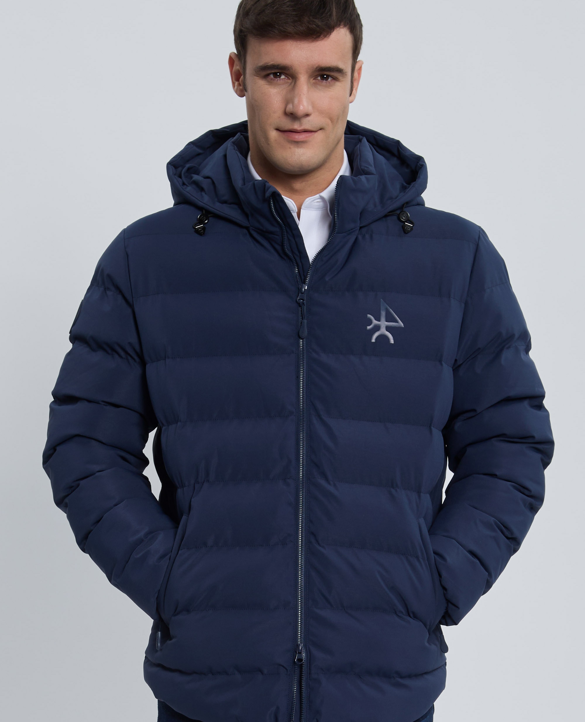 Plumífero de hombre acolchado con capucha - Valecuatro - Azul marino Azul marino-5