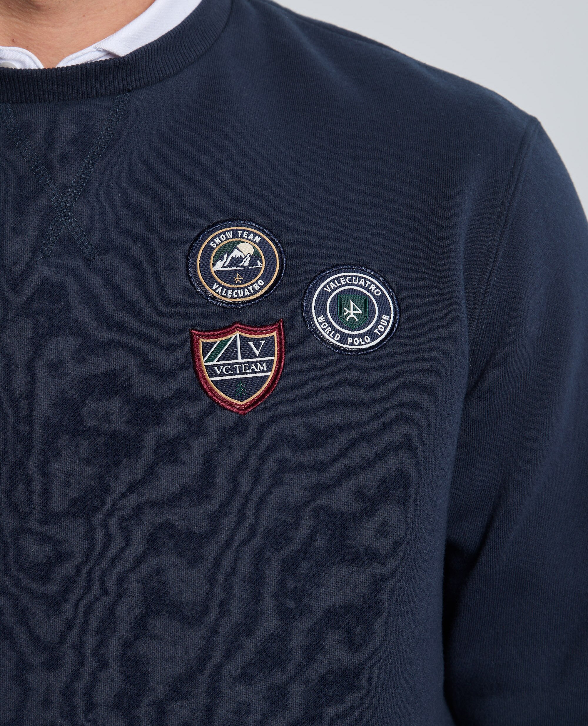 Sudadera de hombre con cuello redondo - Valecuatro - Azul marino Azul marino-6