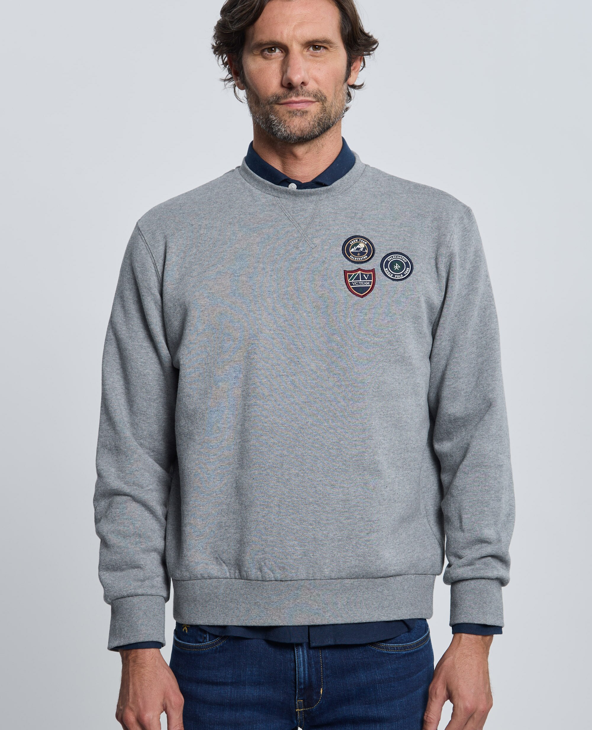 Imagen 0 de Sudadera de hombre con cuello redondo Gris