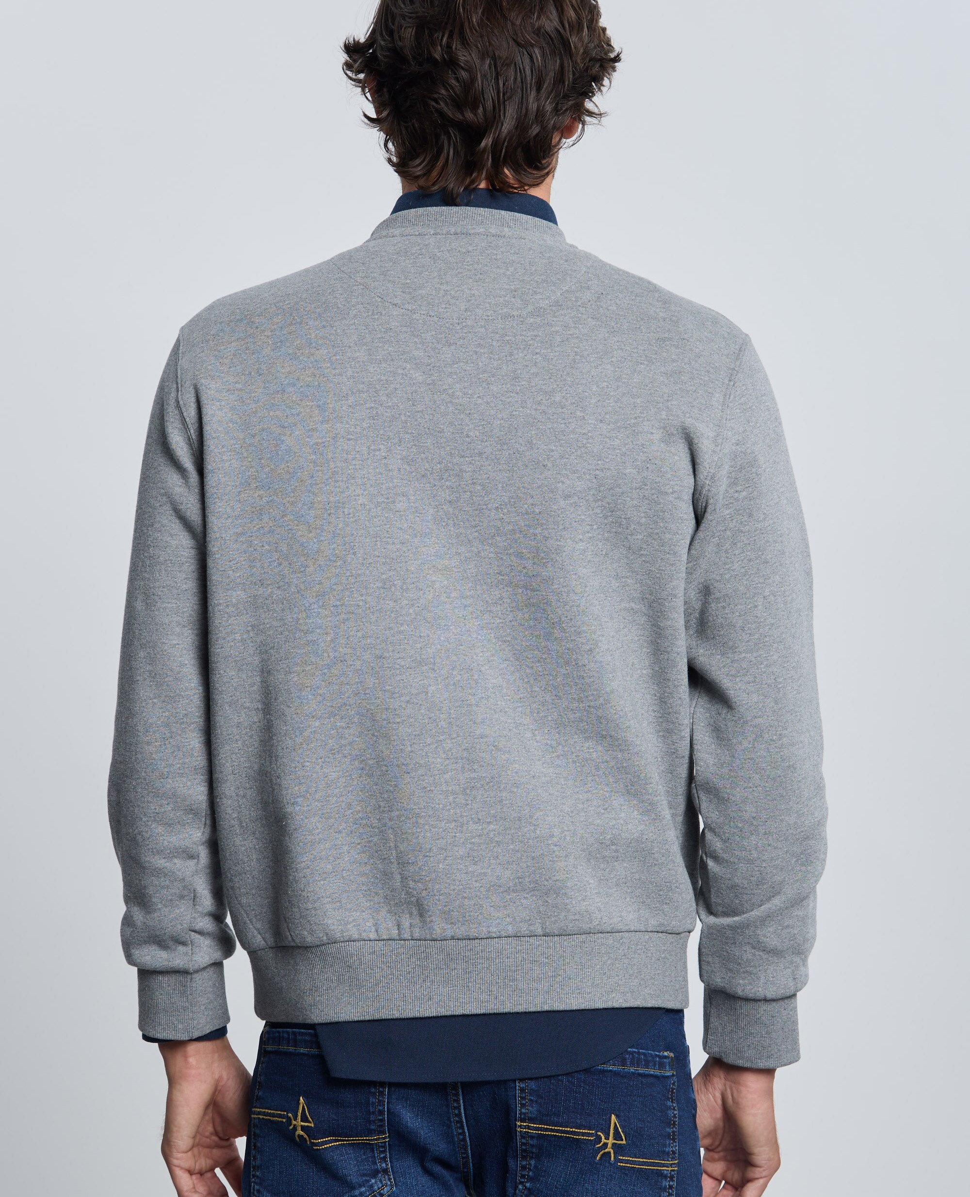 Sudadera de hombre con cuello redondo - Valecuatro - Gris Gris-2