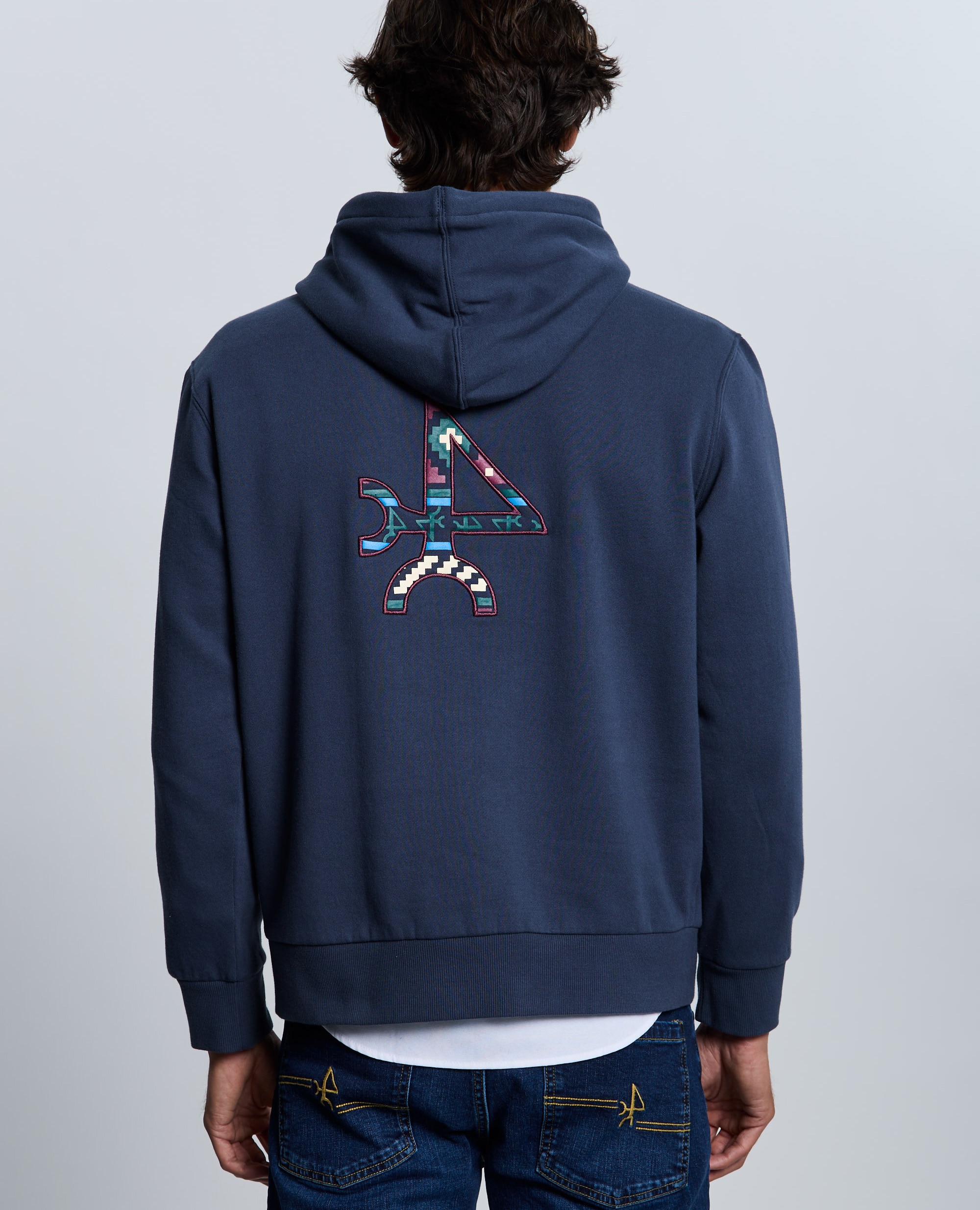 Sudadera de hombre con capucha - Valecuatro - Azul marino Azul marino-2