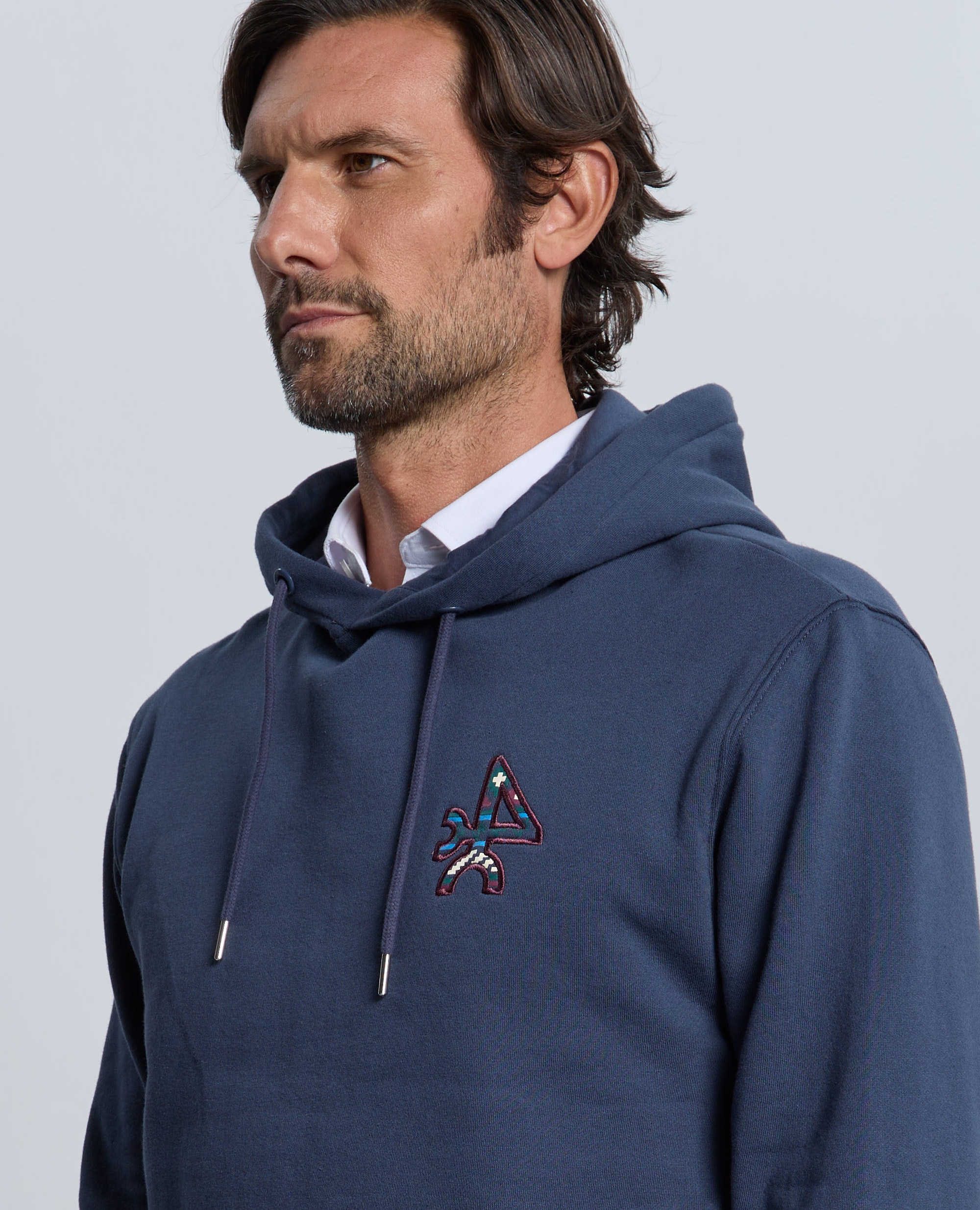 Sudadera de hombre con capucha - Valecuatro - Azul marino Azul marino-3