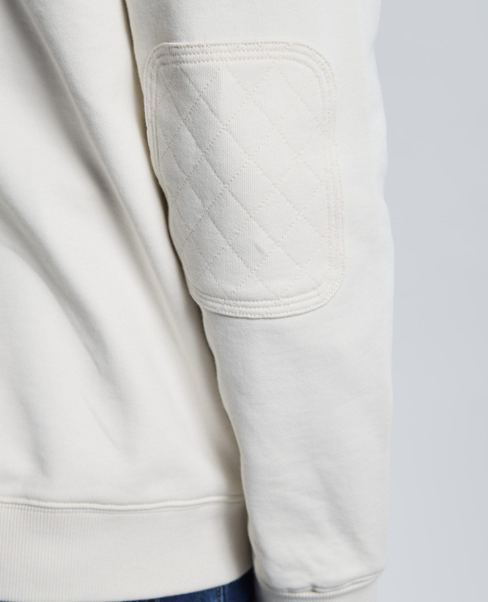 Sudadera de hombre de cierre con botones con cuello smokin - Valecuatro - Blanco roto Blanco roto-8