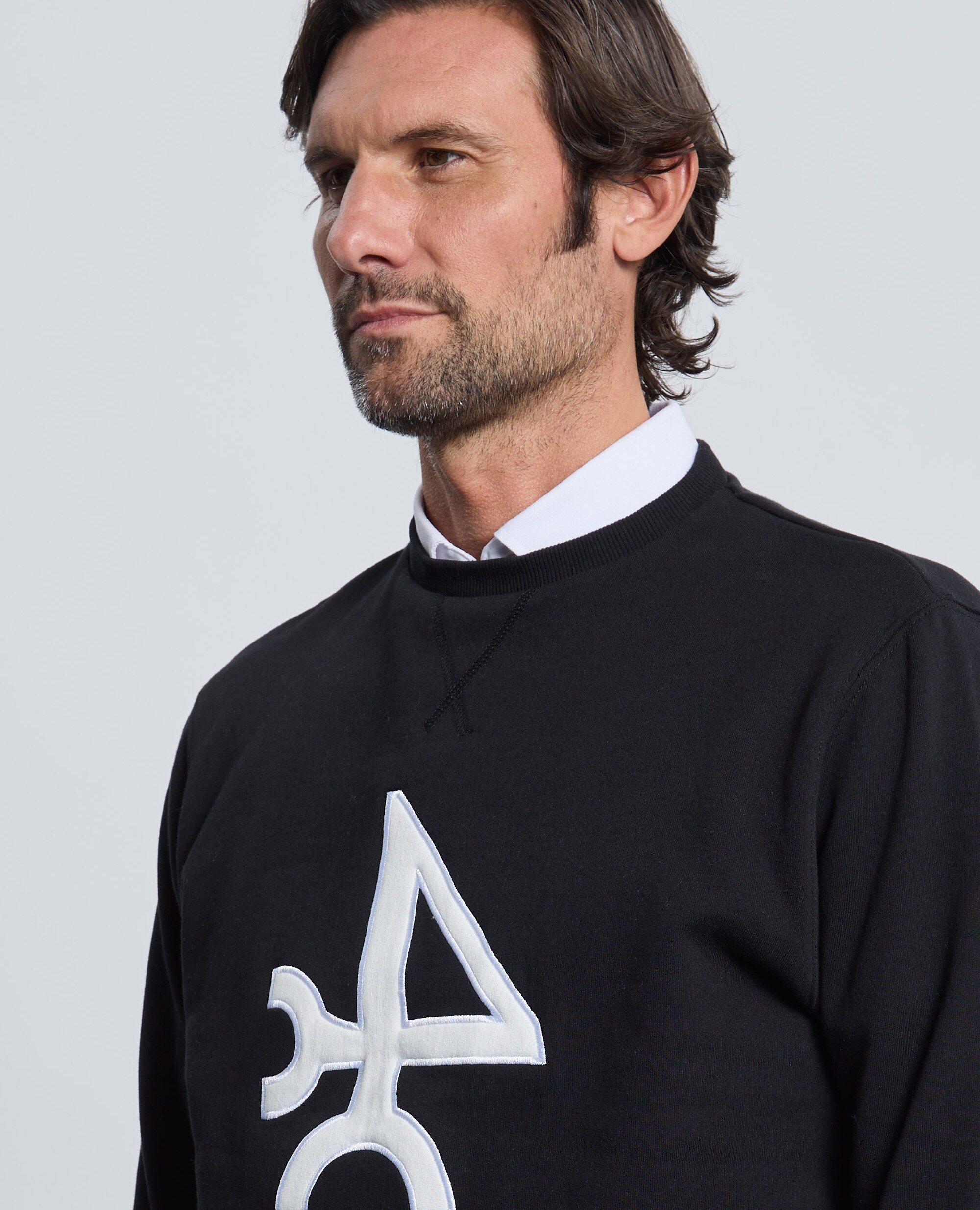 Sudadera de hombre con cuello redondo - Valecuatro - Negro Negro-3