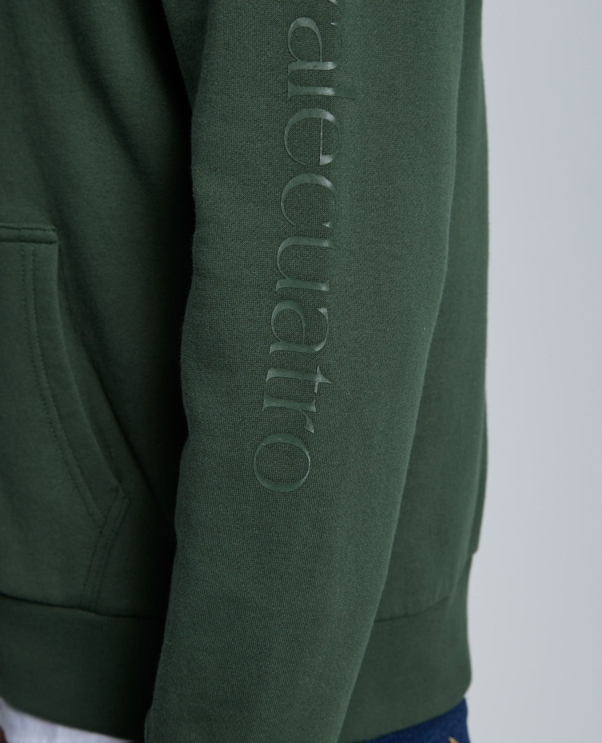 Sudadera de hombre de cierre con cremallera con capucha - Valecuatro - Verde oscuro Verde oscuro-8