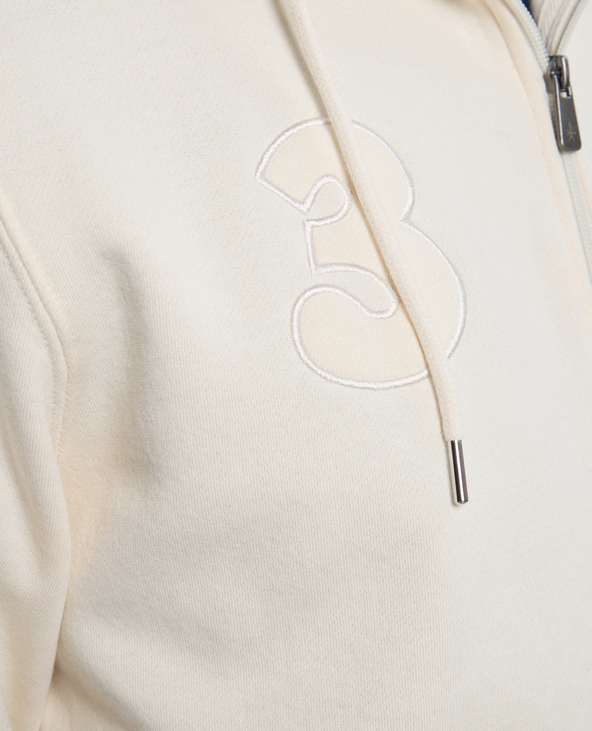 Sudadera de hombre de cierre con cremallera con capucha - Valecuatro - Blanco roto Blanco roto-8