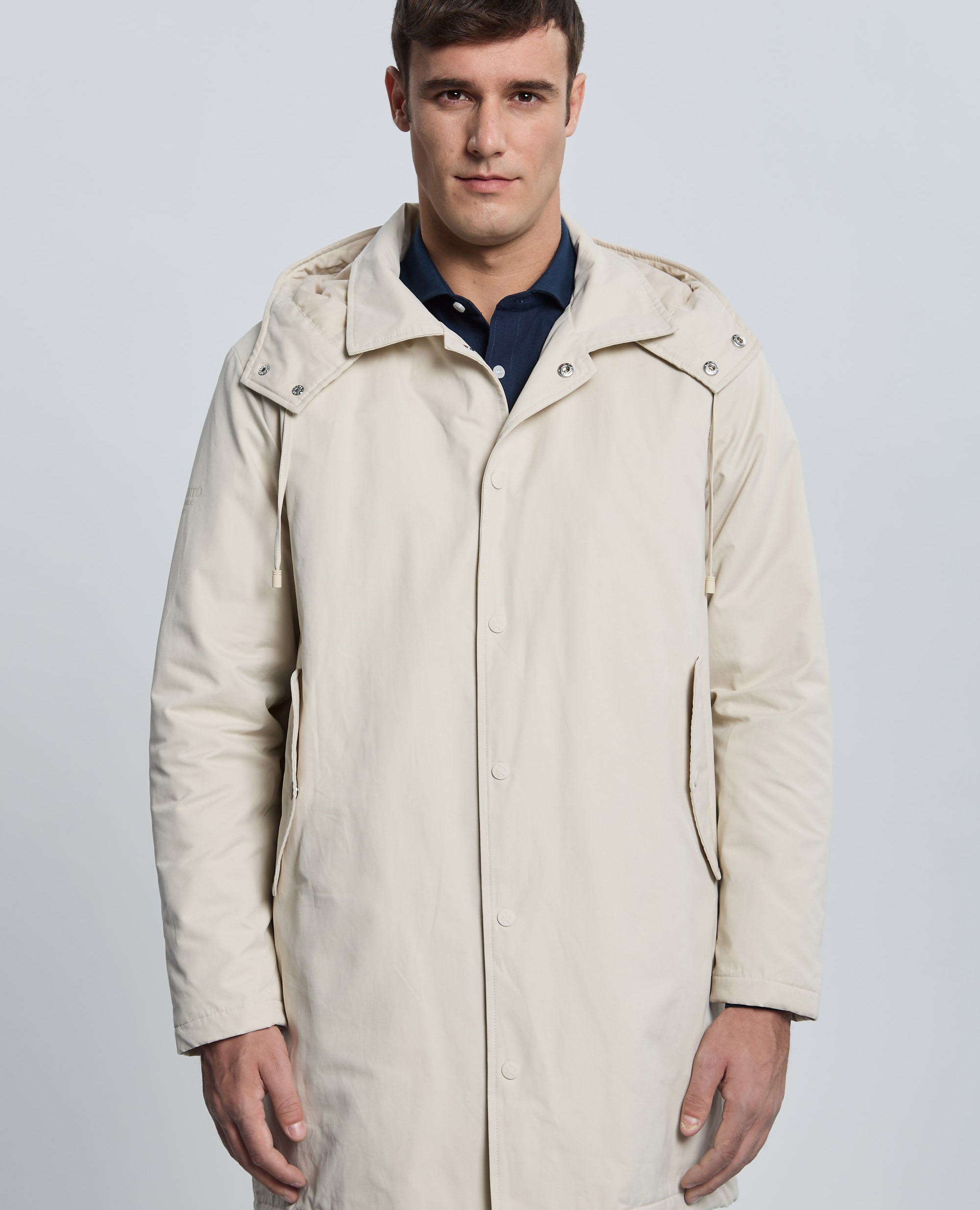 Imagen 0 de Parka de hombre con capucha Blanco roto