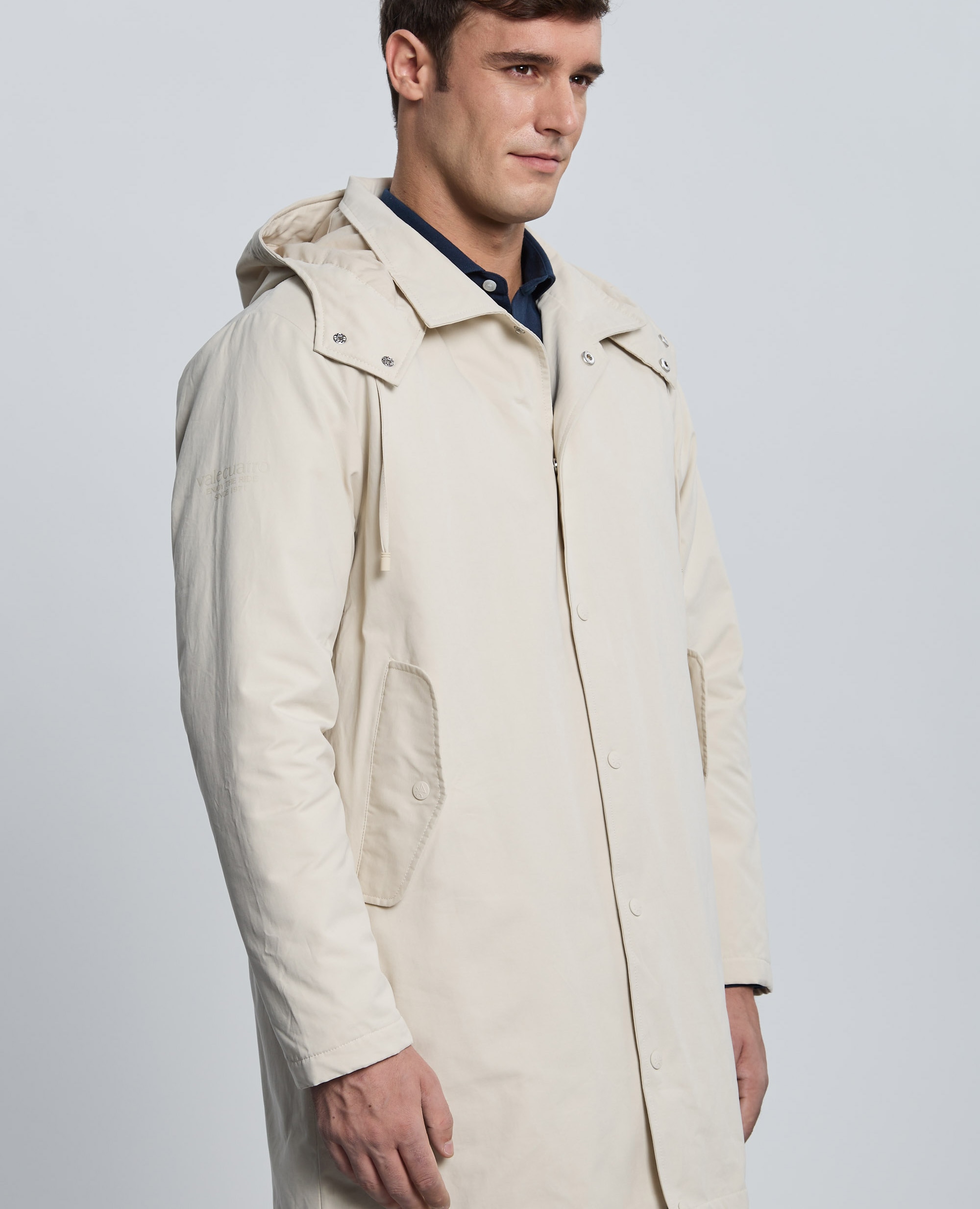 Parka de hombre con capucha - Valecuatro - Blanco roto Blanco roto-5
