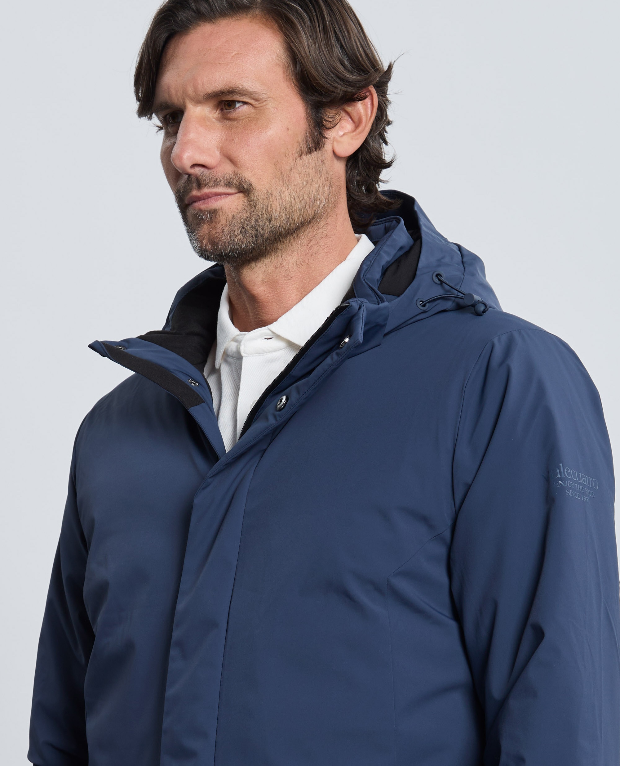 Abrigo parka de hombre acolchado con capucha - Valecuatro - Azul marino Azul marino-3