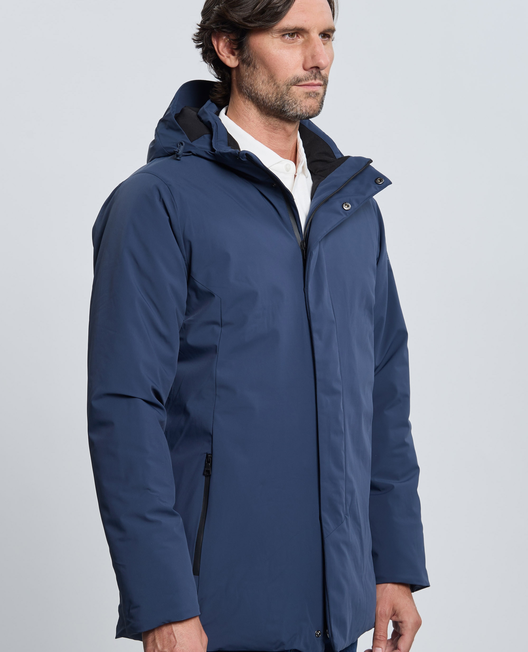 Abrigo parka de hombre acolchado con capucha - Valecuatro - Azul marino Azul marino-5