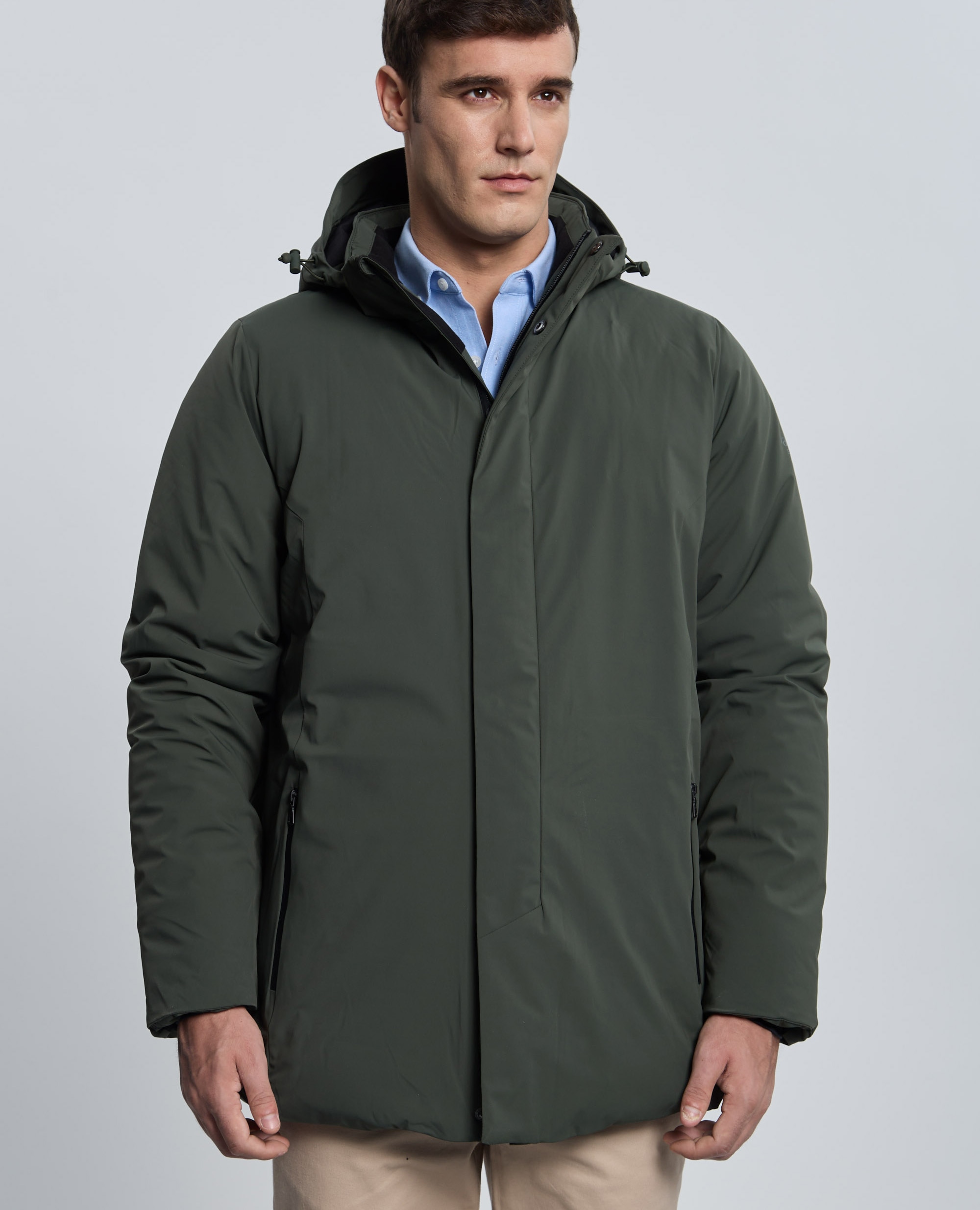 Abrigo parka de hombre acolchado con capucha - Valecuatro - Kaki Kaki-1