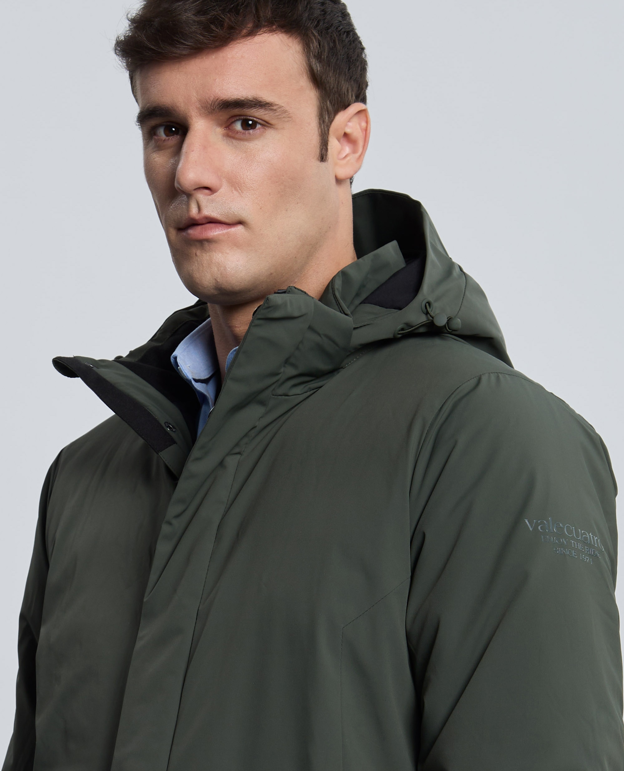 Abrigo parka de hombre acolchado con capucha - Valecuatro - Kaki Kaki-3