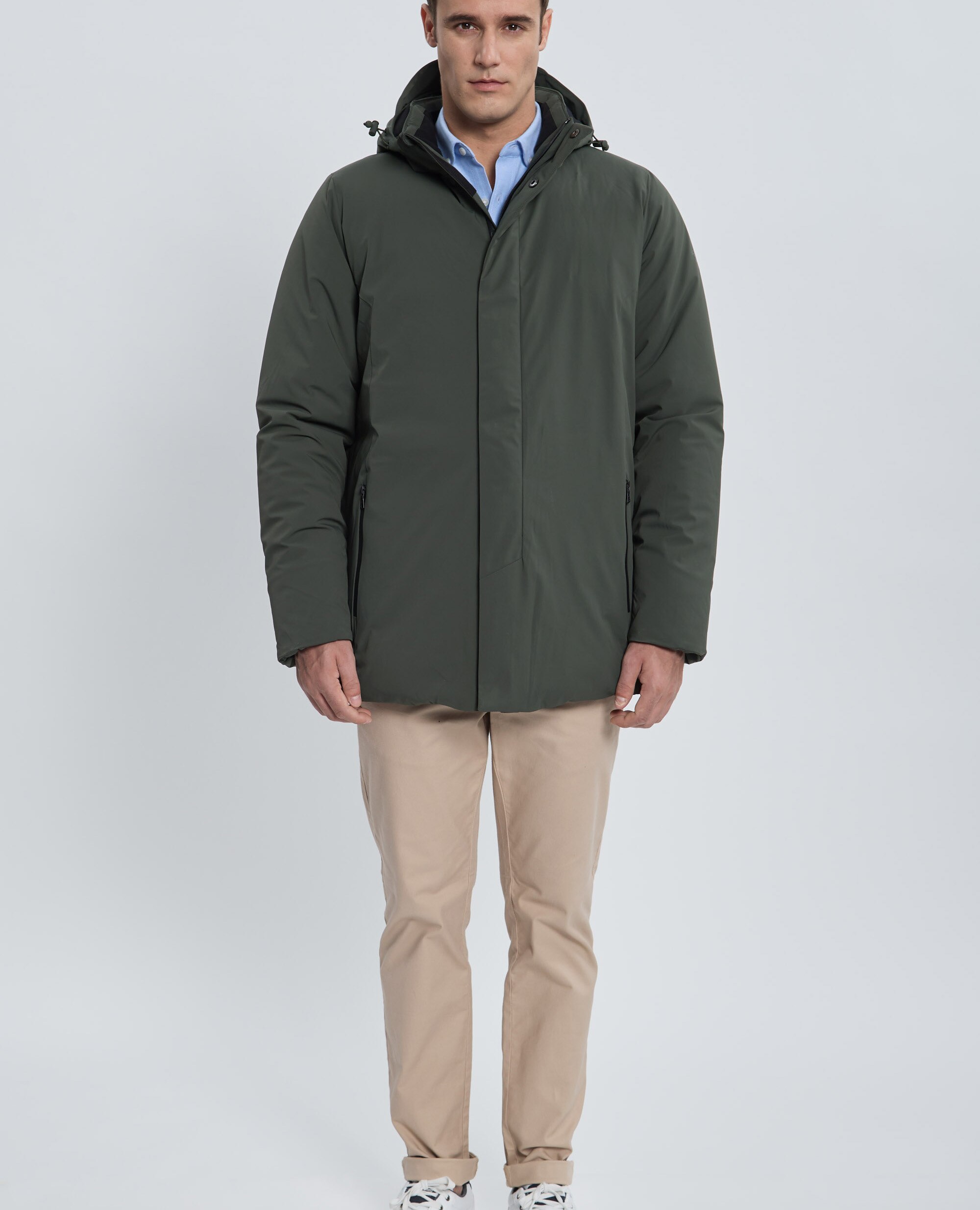 Abrigo parka de hombre acolchado con capucha - Valecuatro - Kaki Kaki-4