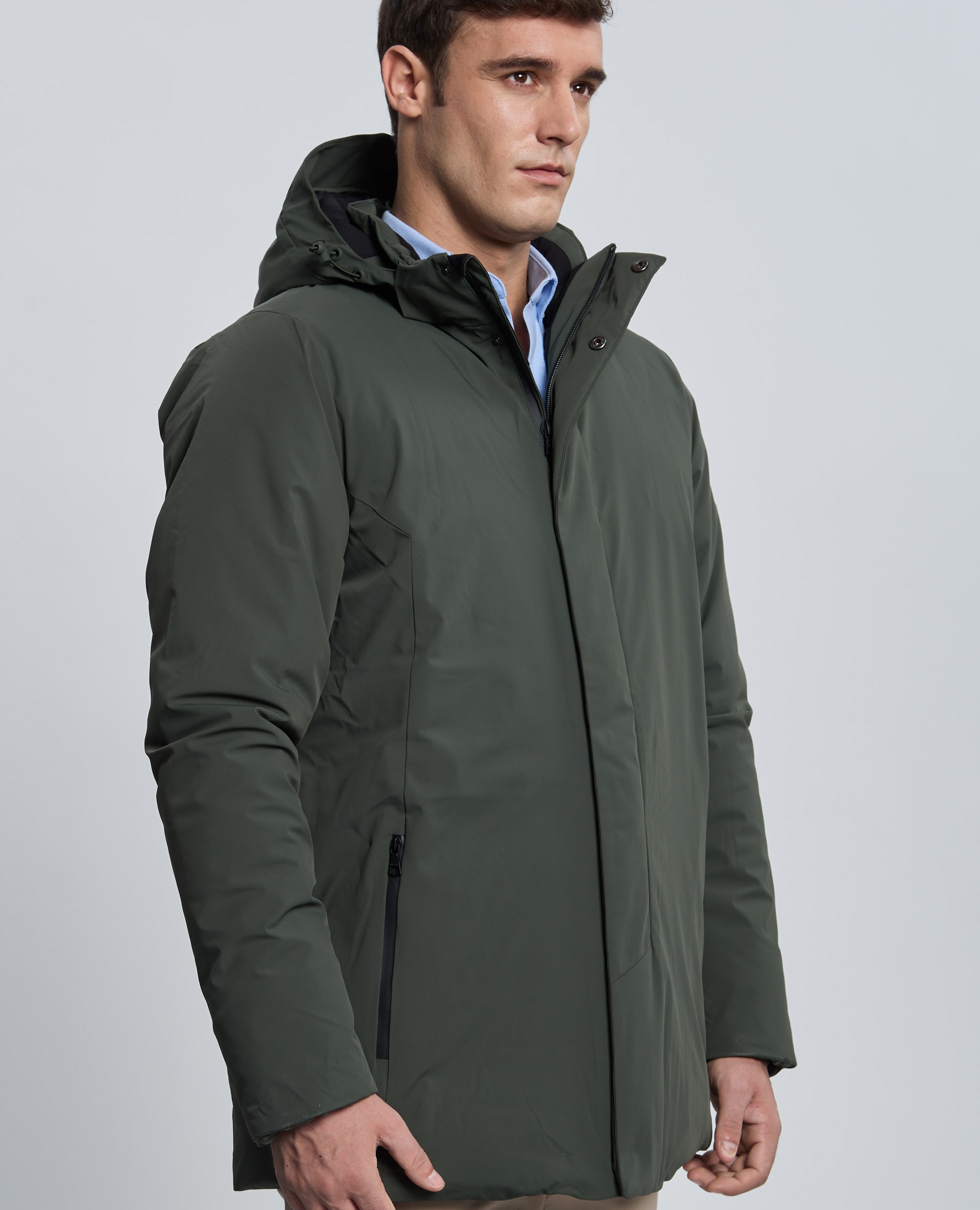 Abrigo parka de hombre acolchado con capucha - Valecuatro - Kaki Kaki-5