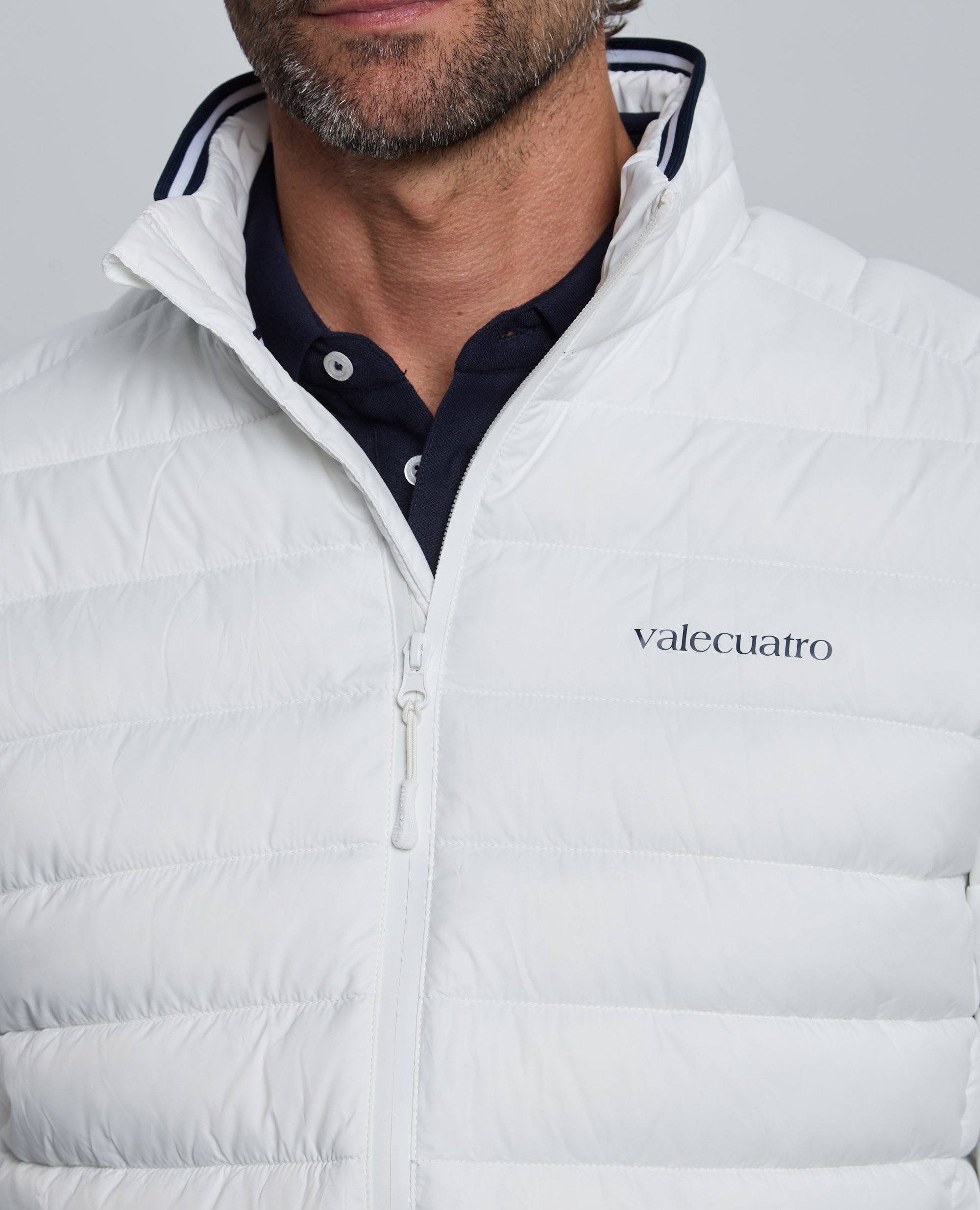 Plumífero de hombre acolchado cierre con cremallera - Valecuatro - Blanco Blanco-7