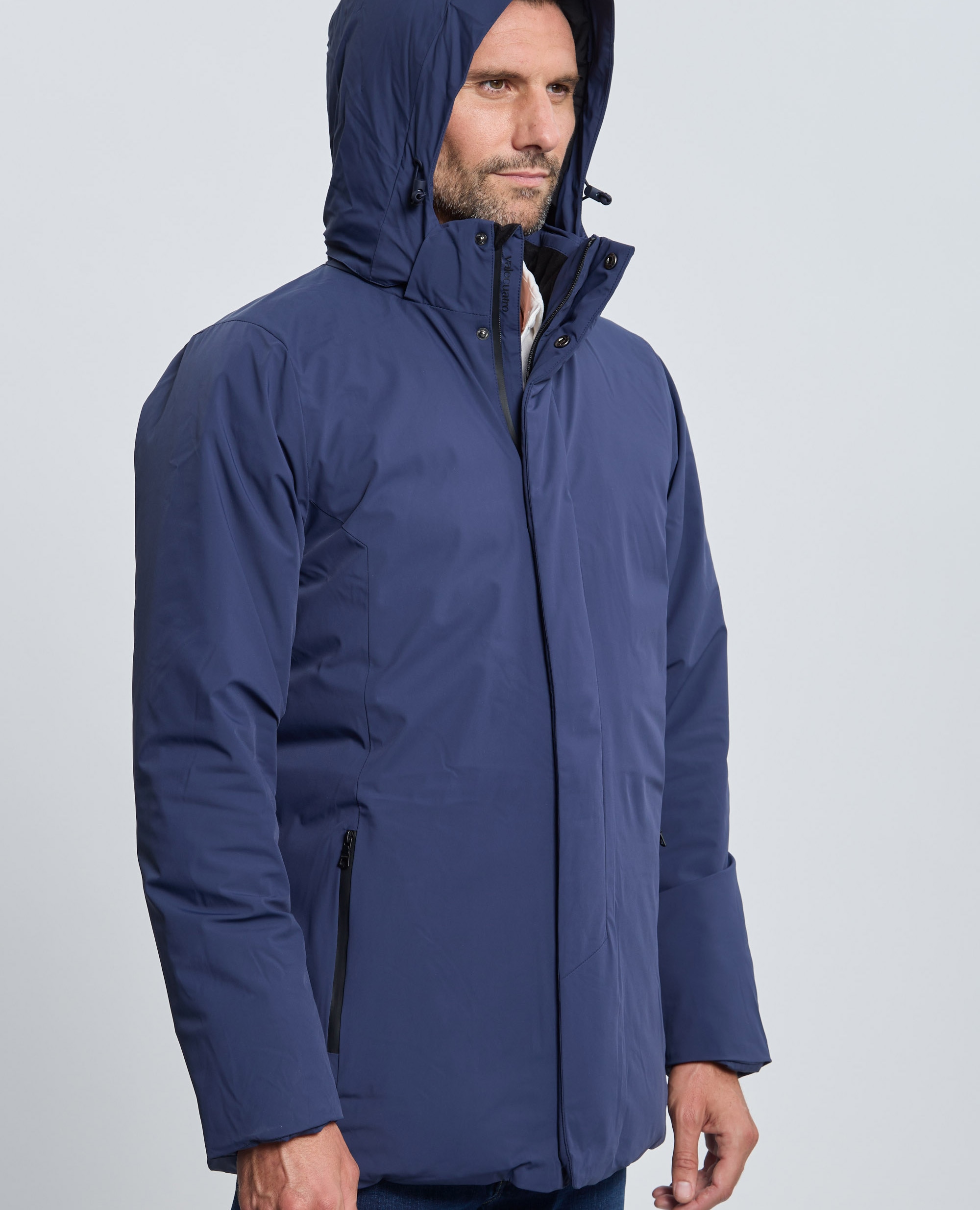 Abrigo parka de hombre acolchado con capucha - Valecuatro - Azul marino Azul marino-3