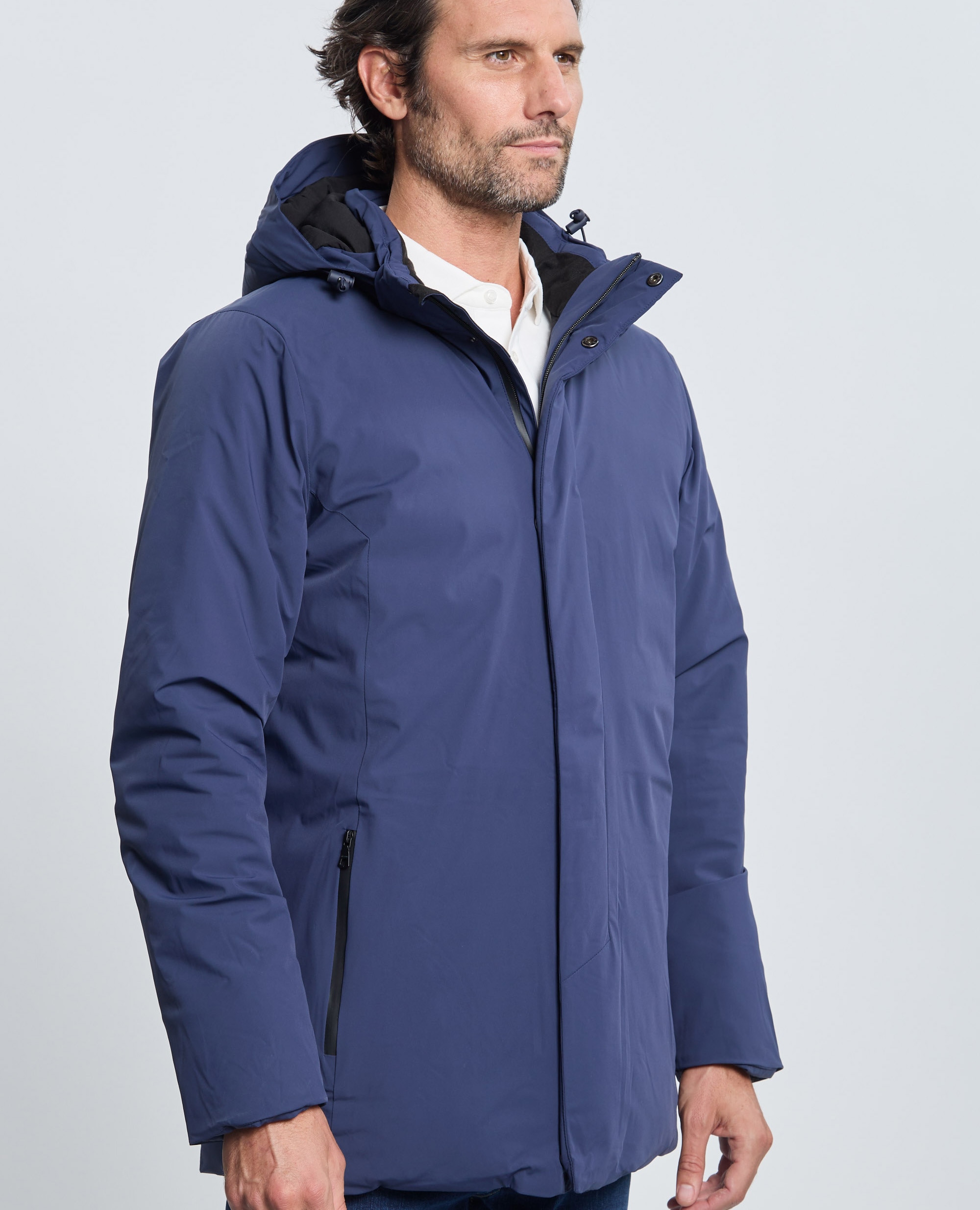 Abrigo parka de hombre acolchado con capucha - Valecuatro - Azul marino Azul marino-5
