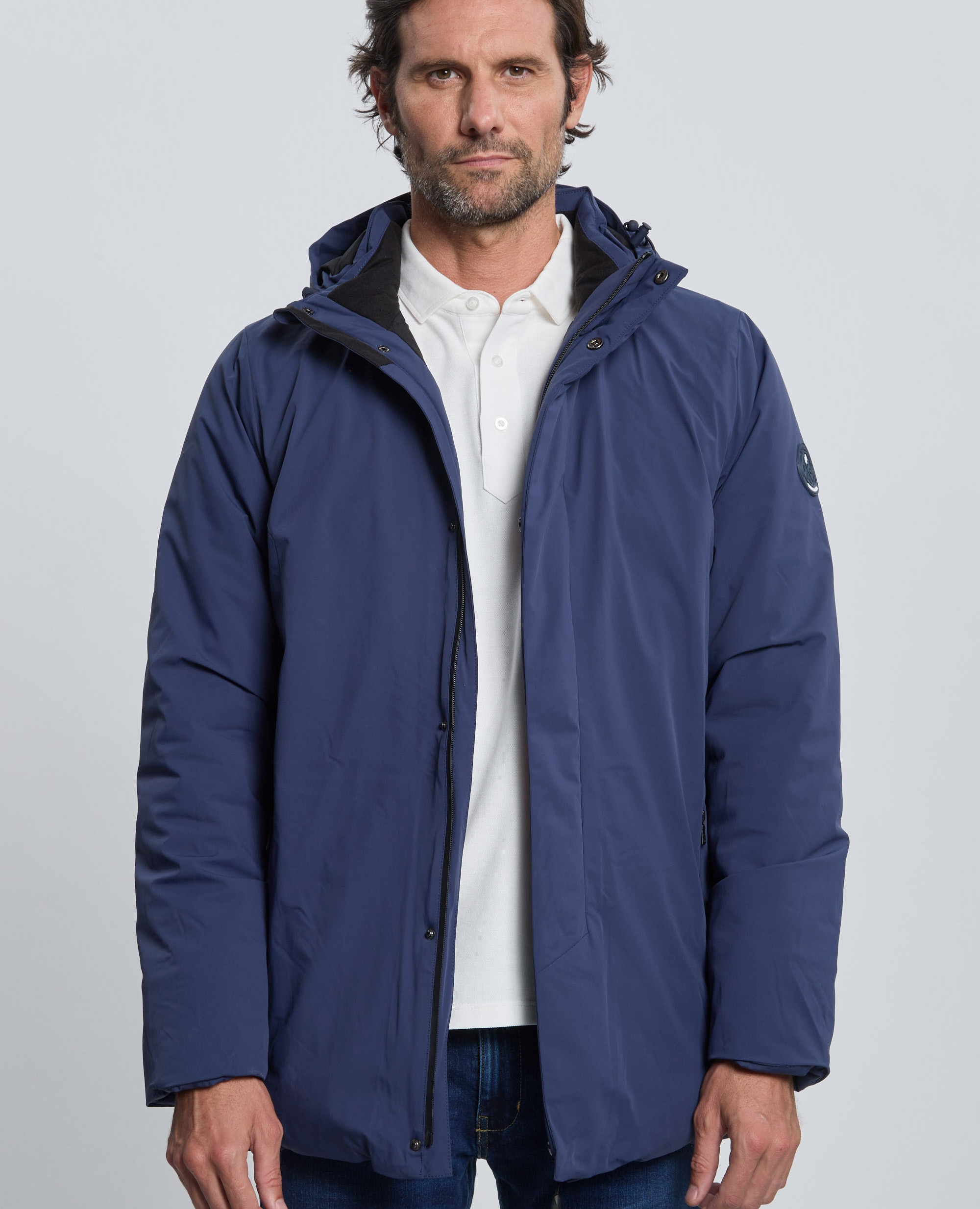 Abrigo parka de hombre acolchado con capucha - Valecuatro - Azul marino Azul marino-6