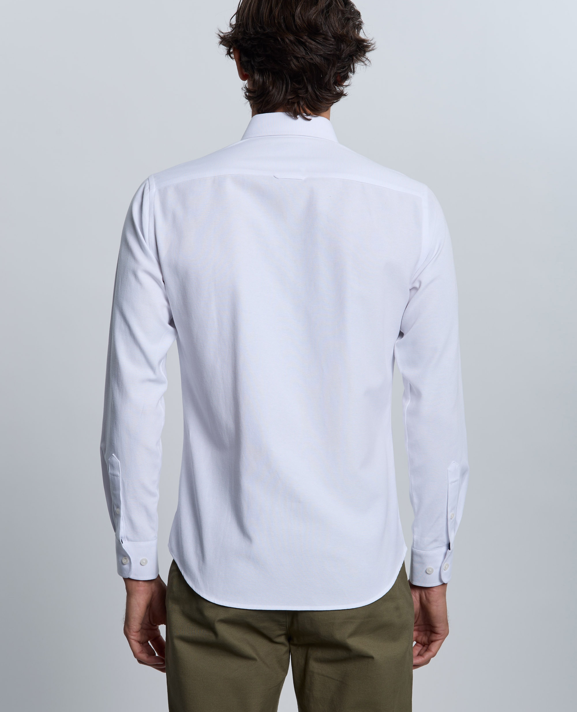 Camisa oxford de hombre corte classic lisa - Valecuatro - Blanco Blanco-2