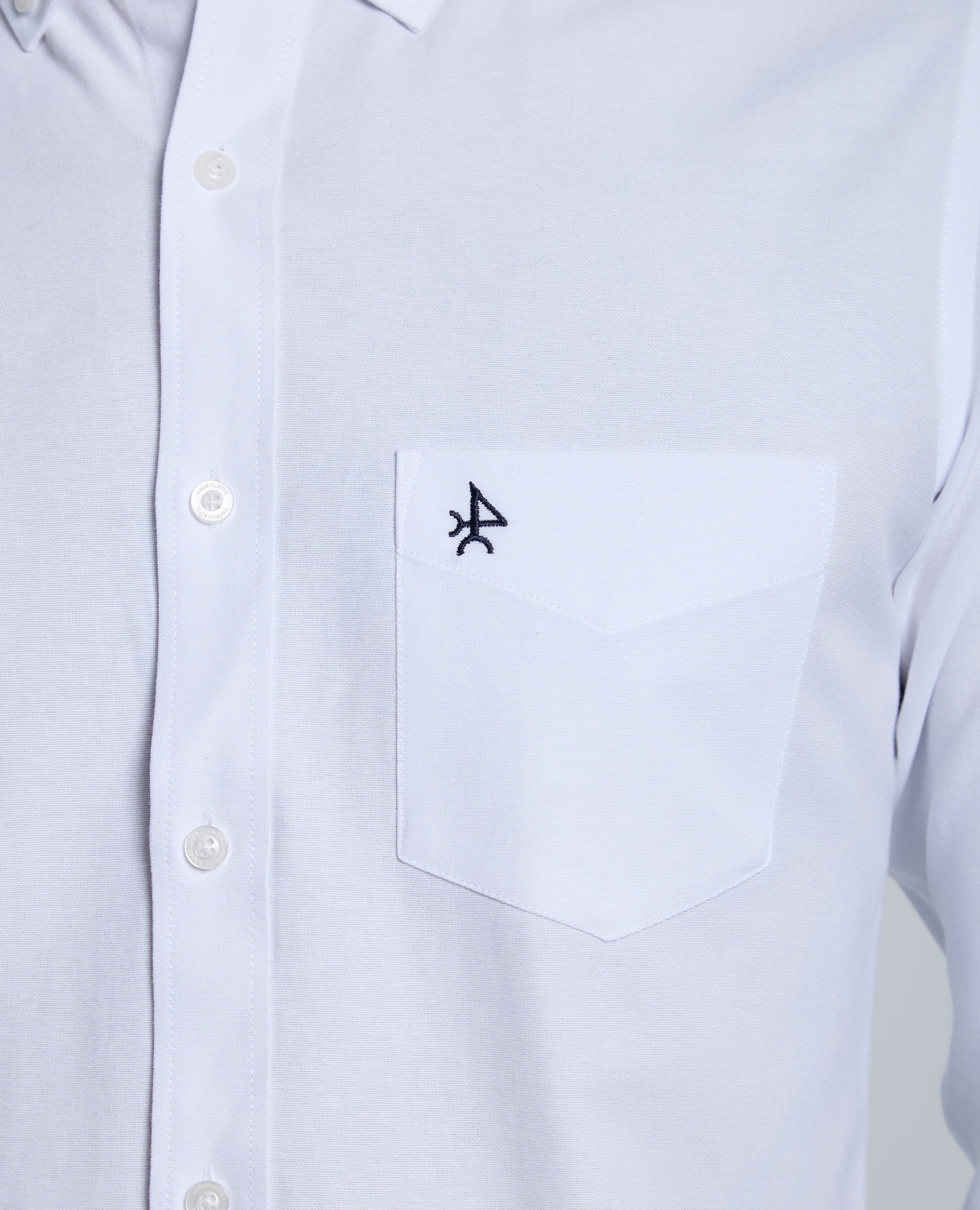 Camisa oxford de hombre corte classic lisa - Valecuatro - Blanco Blanco-6