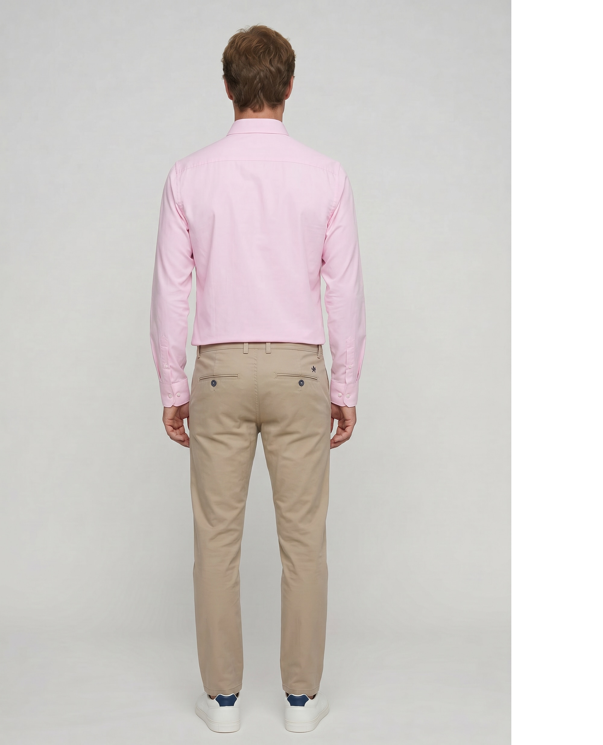 Camisa popelín de hombre corte classic lisa - Valecuatro - Rosa Rosa-2