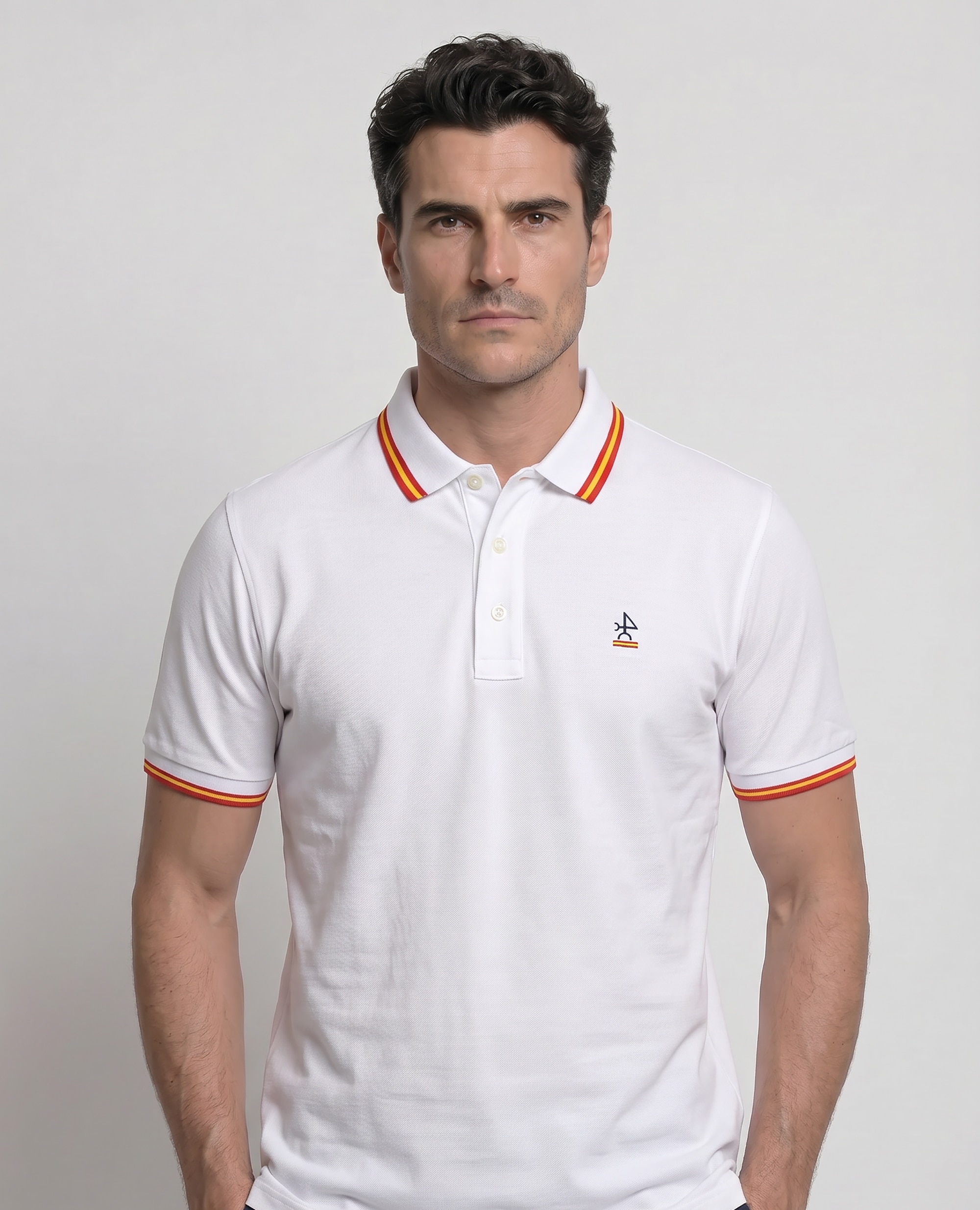 Imagen 0 de Polo de piqué manga corta de hombre liso Blanco