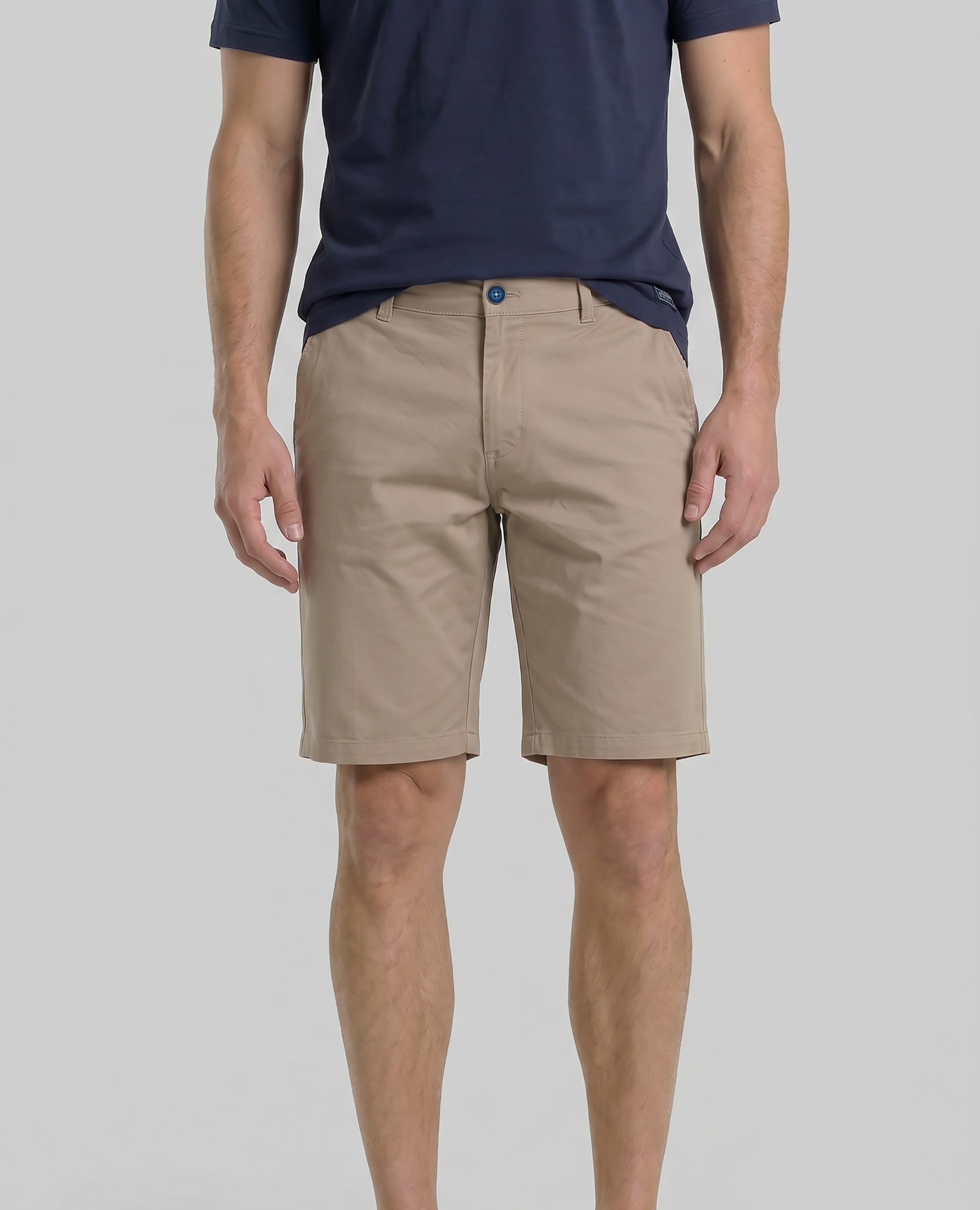 Pantalón corto chino de hombre liso - Valecuatro - Beige Beige-2