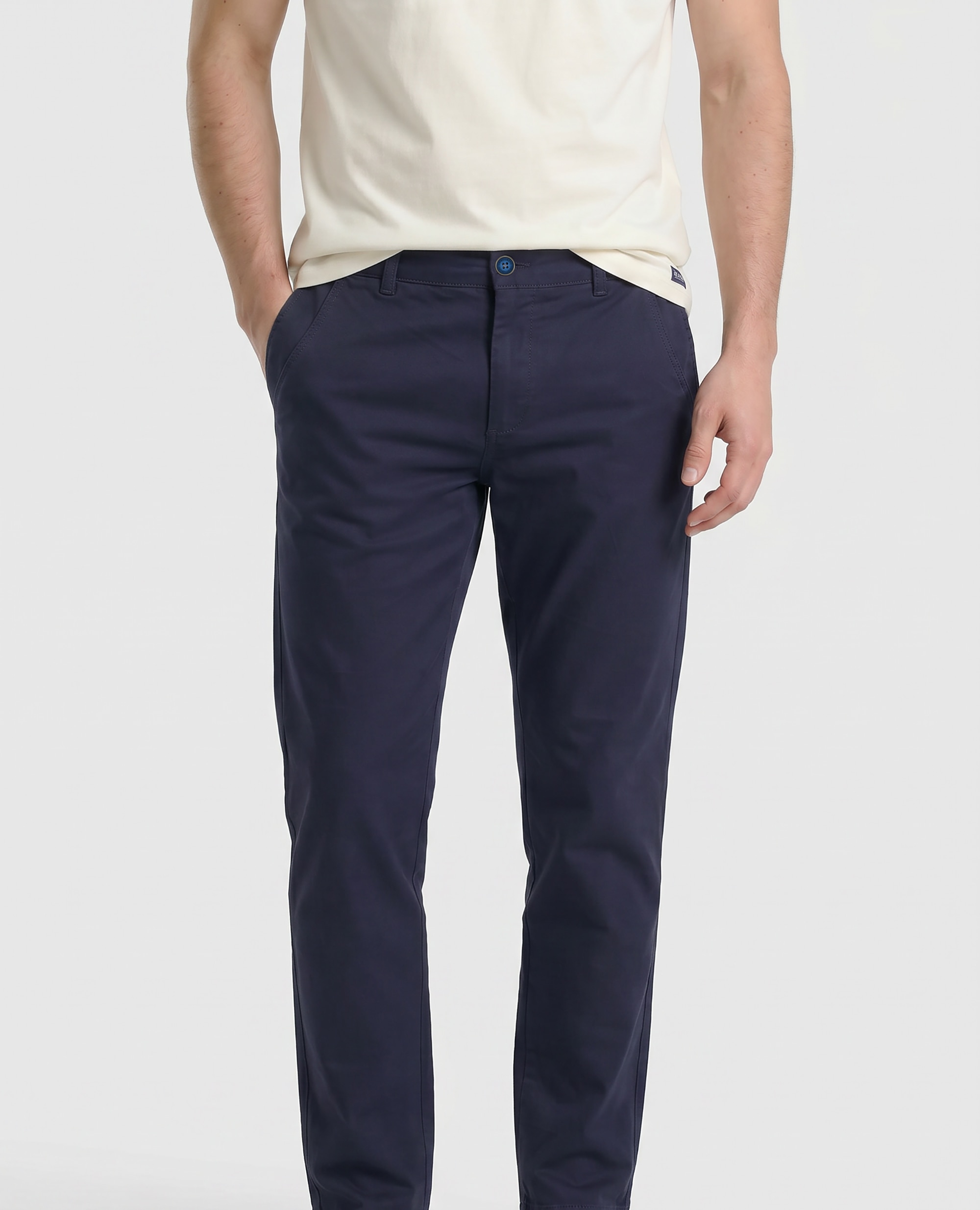 Chino de hombre corte regular fit - Valecuatro - Azul marino Azul marino-2