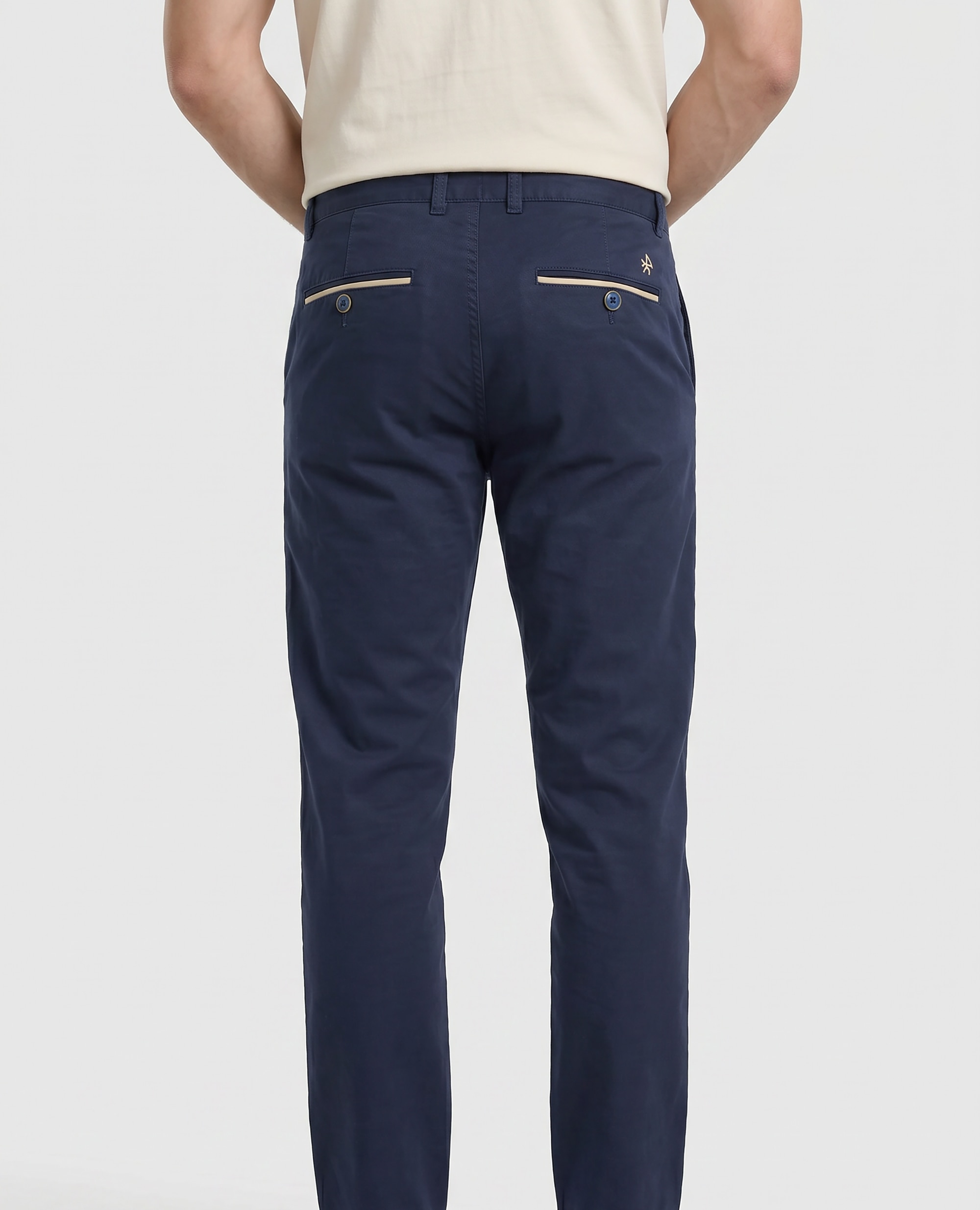 Chino de hombre corte regular fit - Valecuatro - Azul marino Azul marino-3