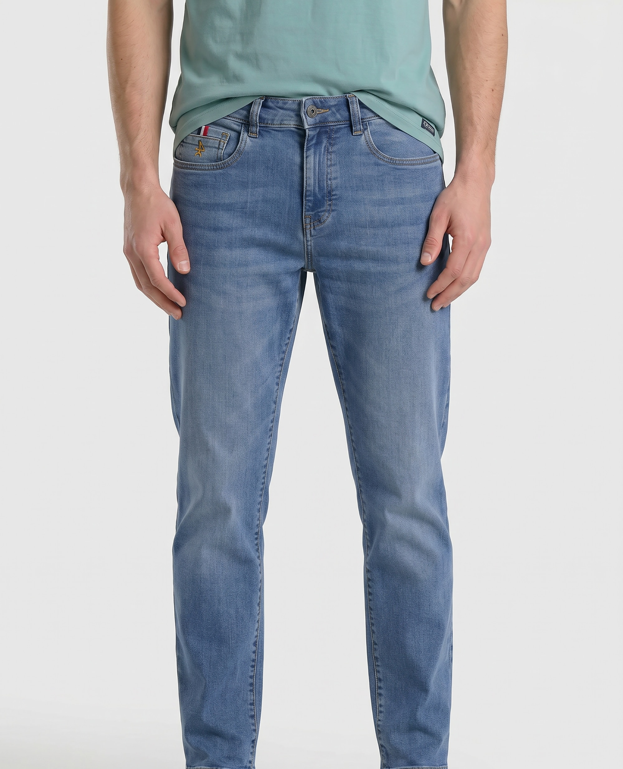 Vaquero de hombre corte regular - Valecuatro - Azul claro Azul claro-2