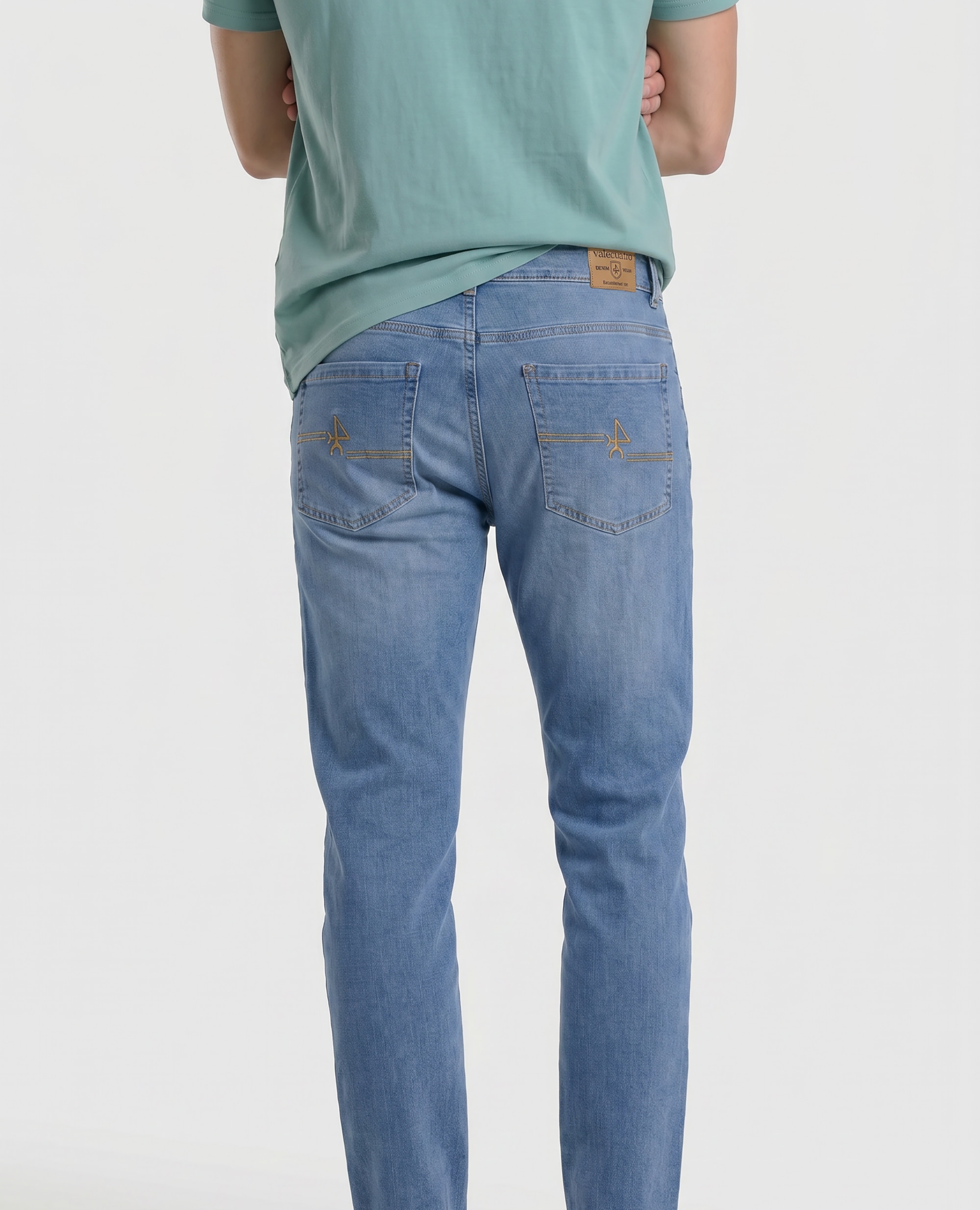 Vaquero de hombre corte regular - Valecuatro - Azul claro Azul claro-3