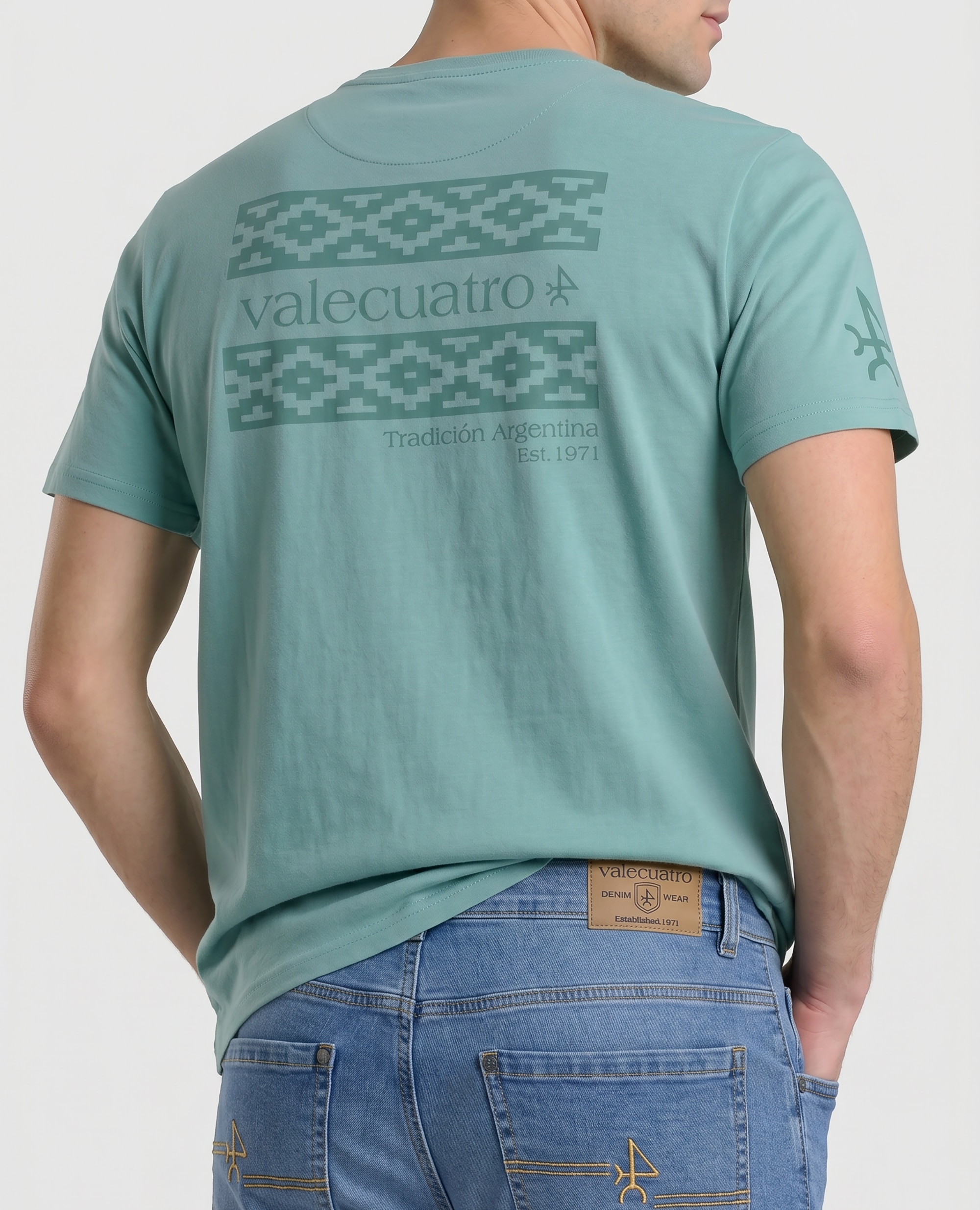 Vaquero de hombre corte regular - Valecuatro - Azul claro Azul claro-4