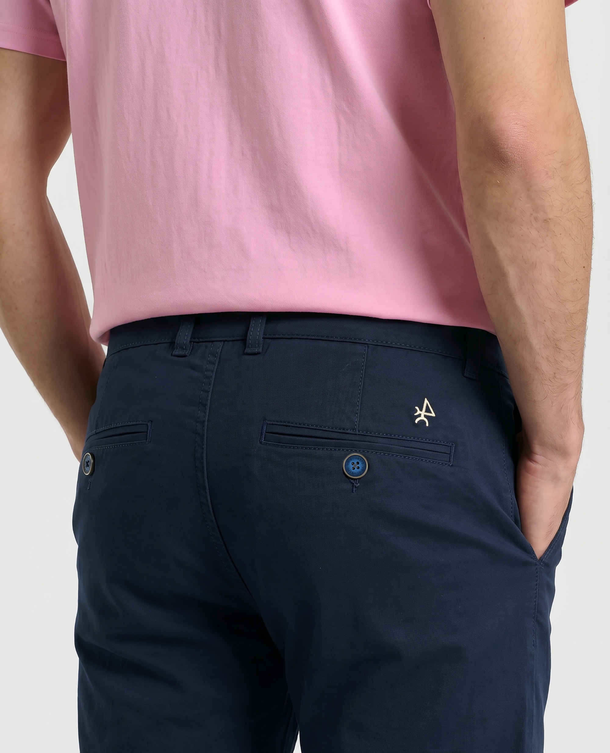 Chino de hombre corte regular fit - Valecuatro - Azul marino Azul marino-4