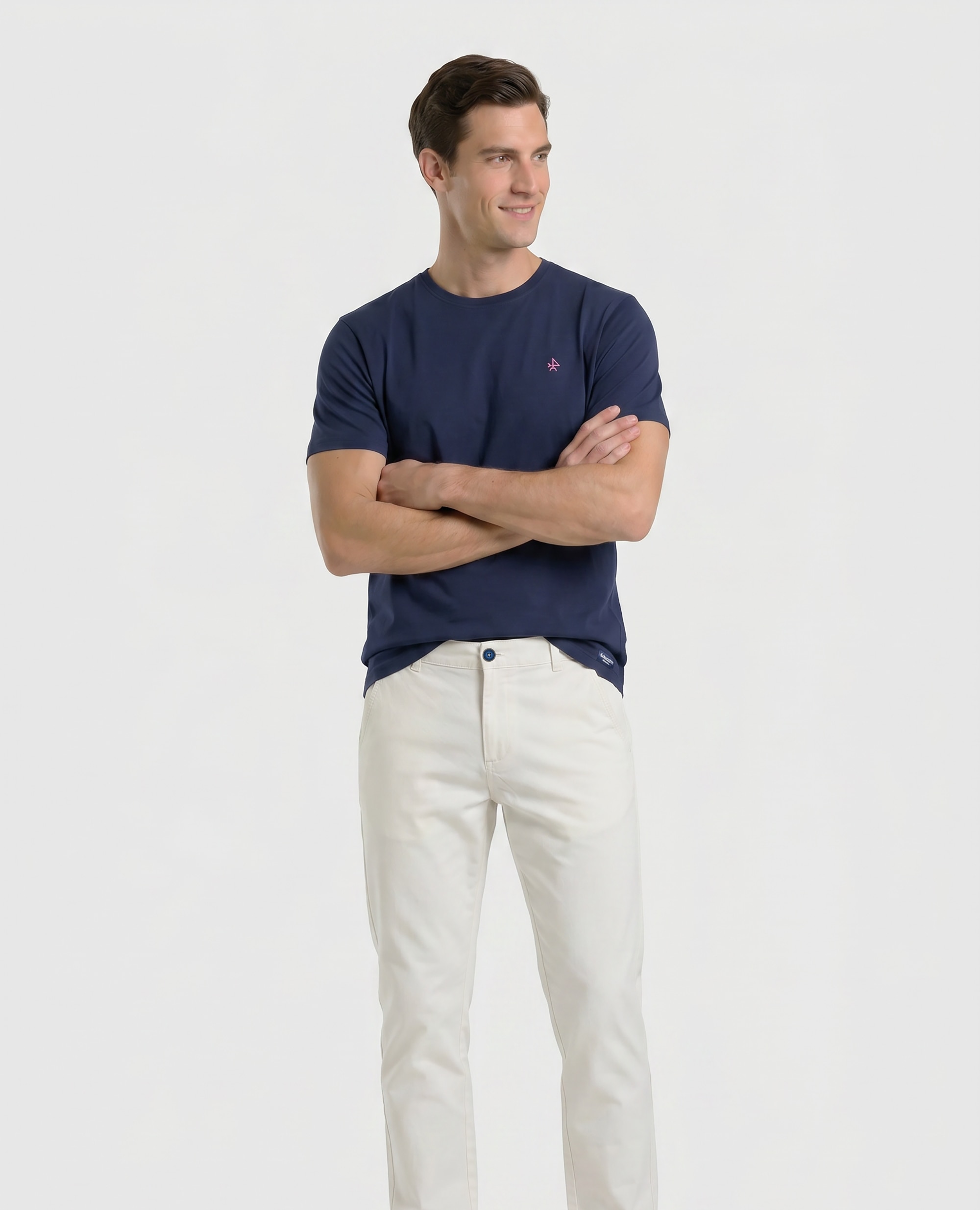 Chino de hombre corte regular fit - Valecuatro - Blanco roto Blanco roto-1