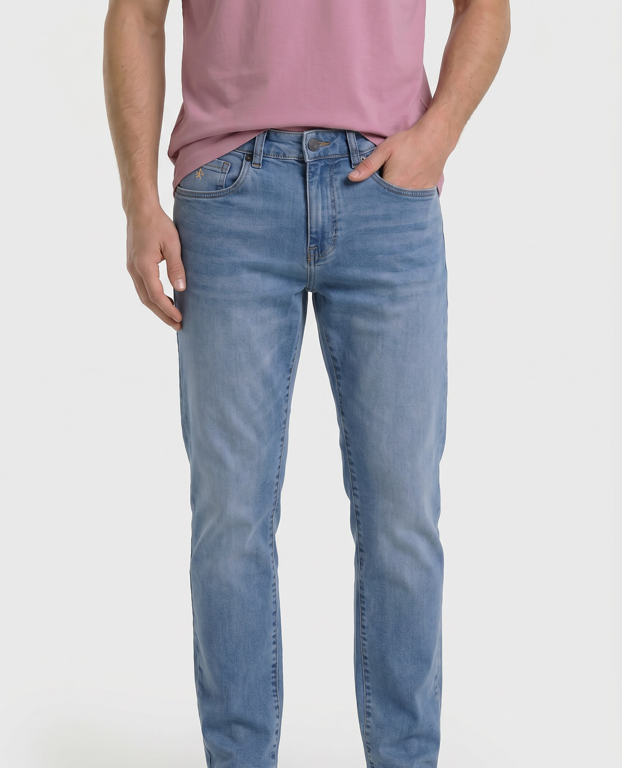 Vaquero de hombre corte regular - Valecuatro - Azul claro Azul claro-2