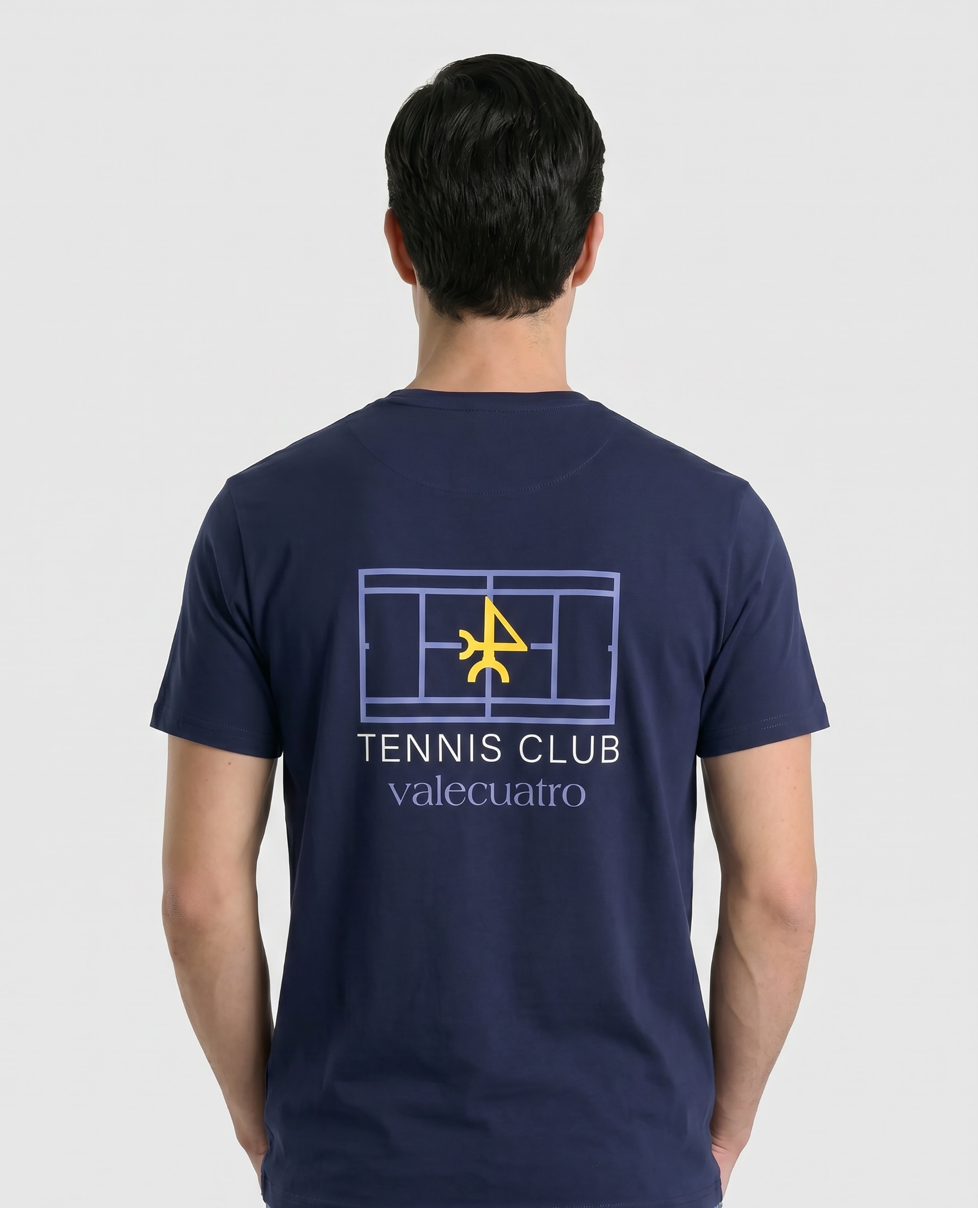 Camiseta de hombre clásica manga corta estampada - Valecuatro - Azul marino Azul marino-2