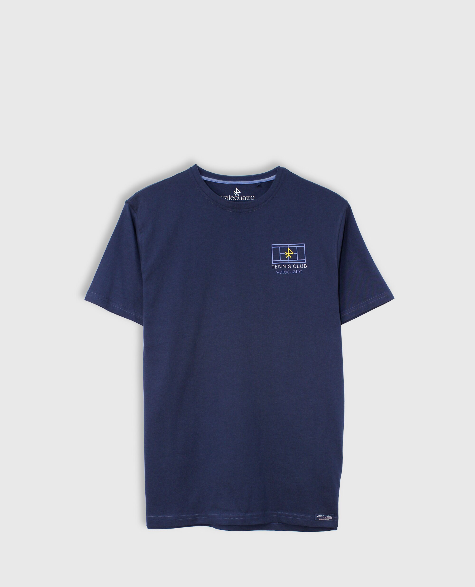 Camiseta de hombre clásica manga corta estampada - Valecuatro - Azul marino Azul marino-6