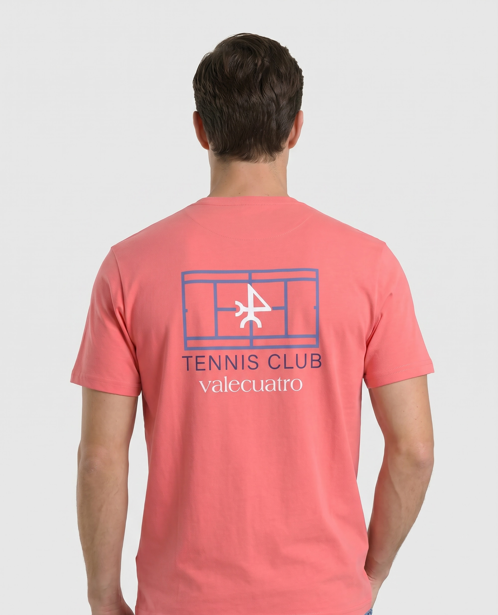 Camiseta de hombre clásica manga corta estampada - Valecuatro - Coral Coral-2