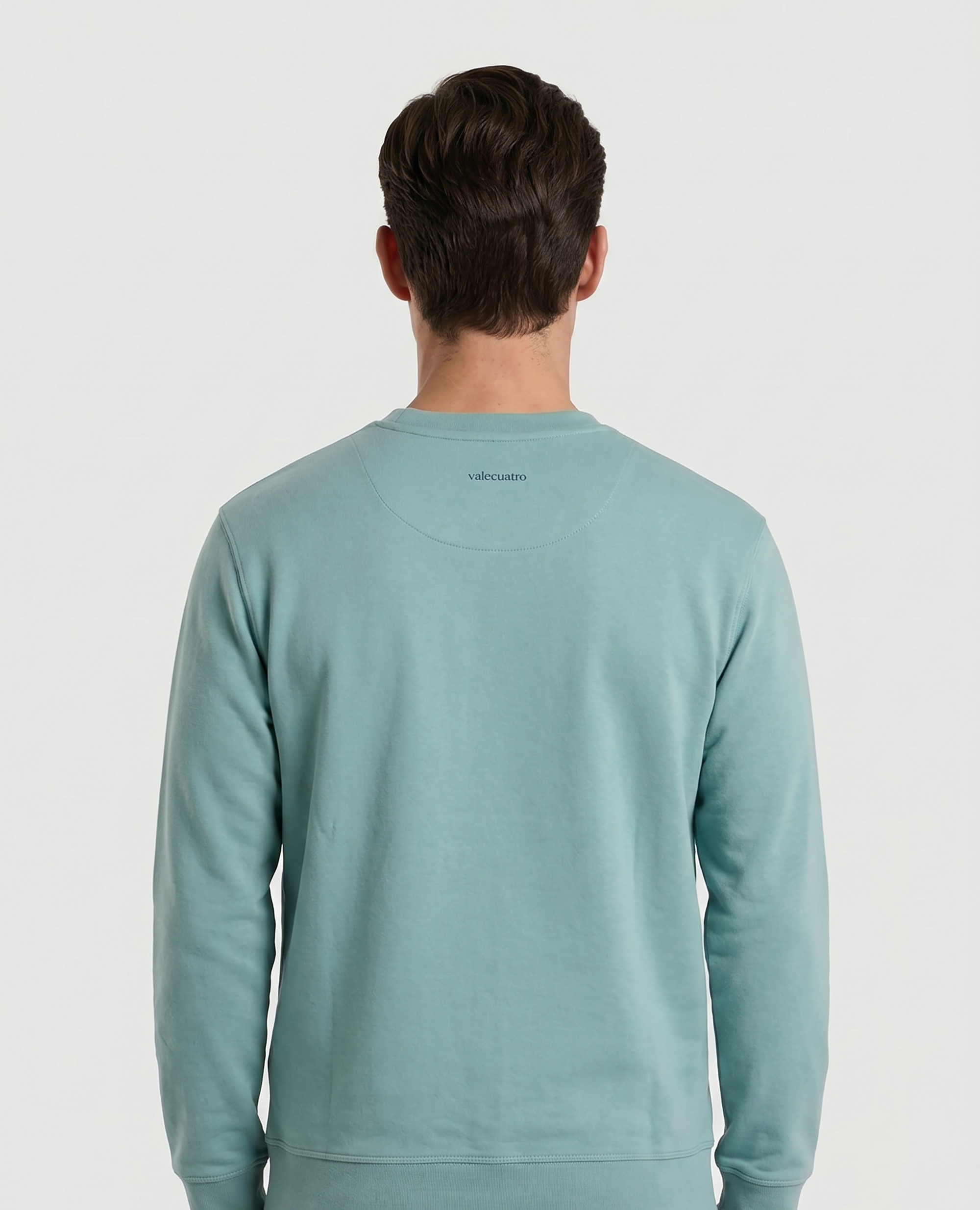 Sudadera de hombre sin capucha con cuello redondo estampada - Valecuatro - Verde Verde-2