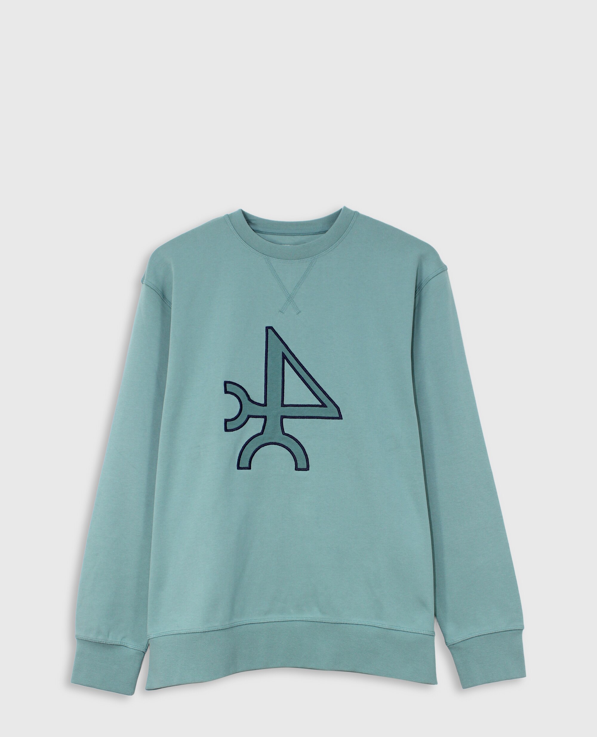 Sudadera de hombre sin capucha con cuello redondo estampada - Valecuatro - Verde Verde-6