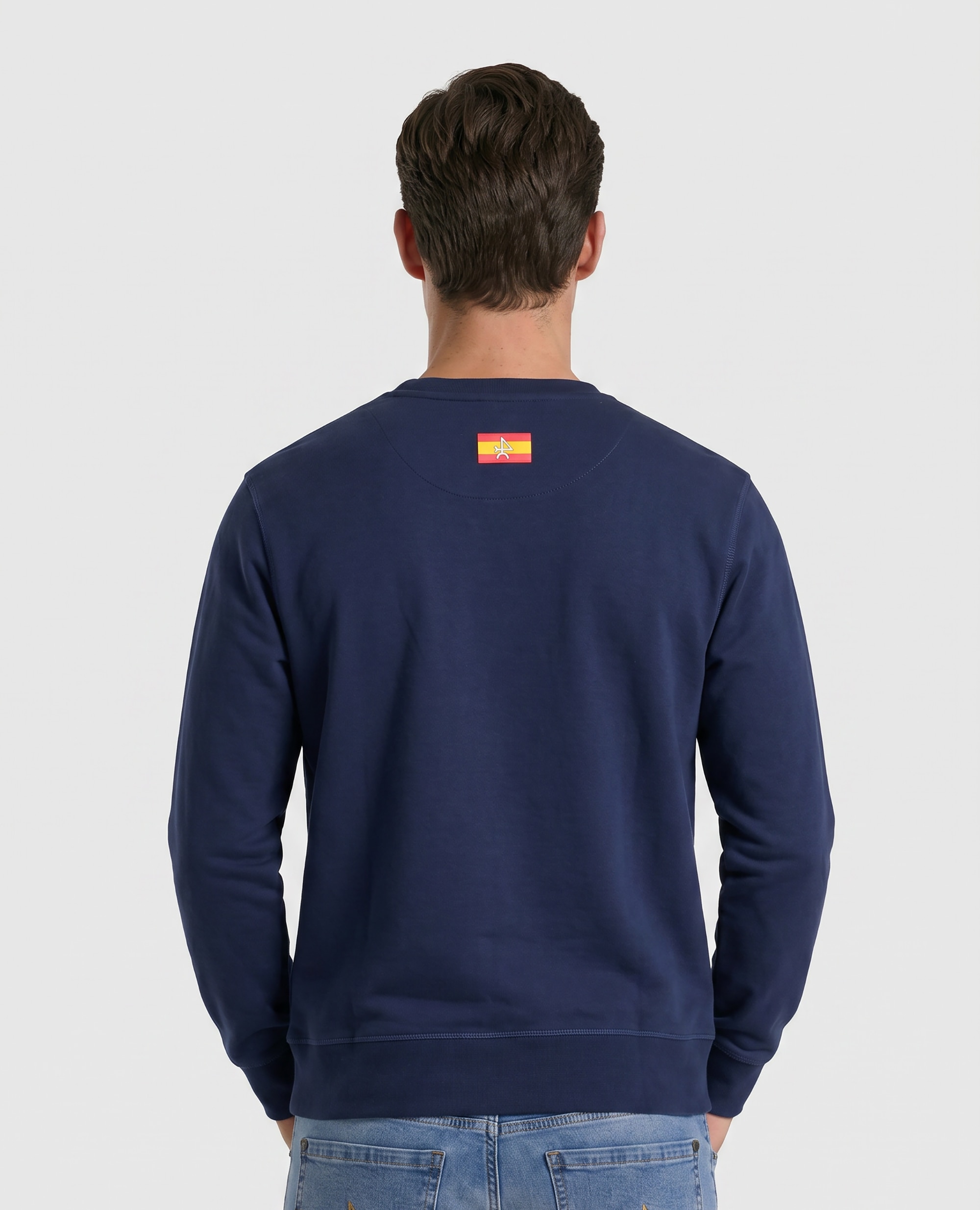 Sudadera de hombre sin capucha estampada - Valecuatro - Azul marino Azul marino-2
