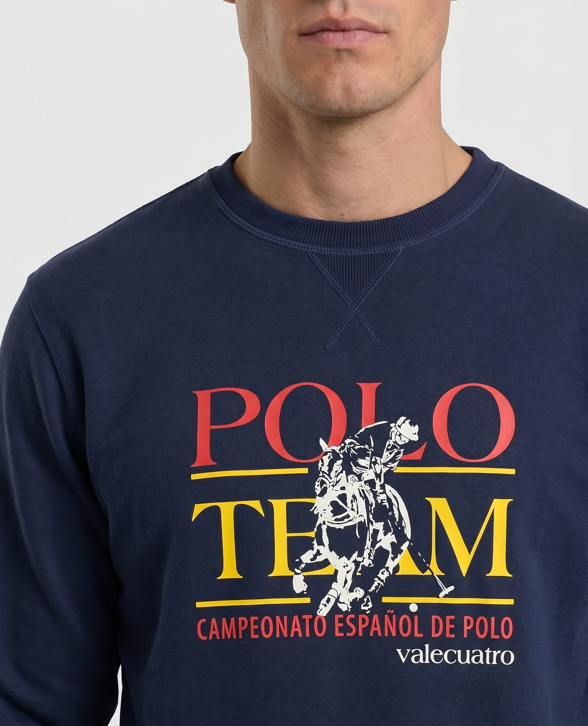 Sudadera de hombre sin capucha estampada - Valecuatro - Azul marino Azul marino-3