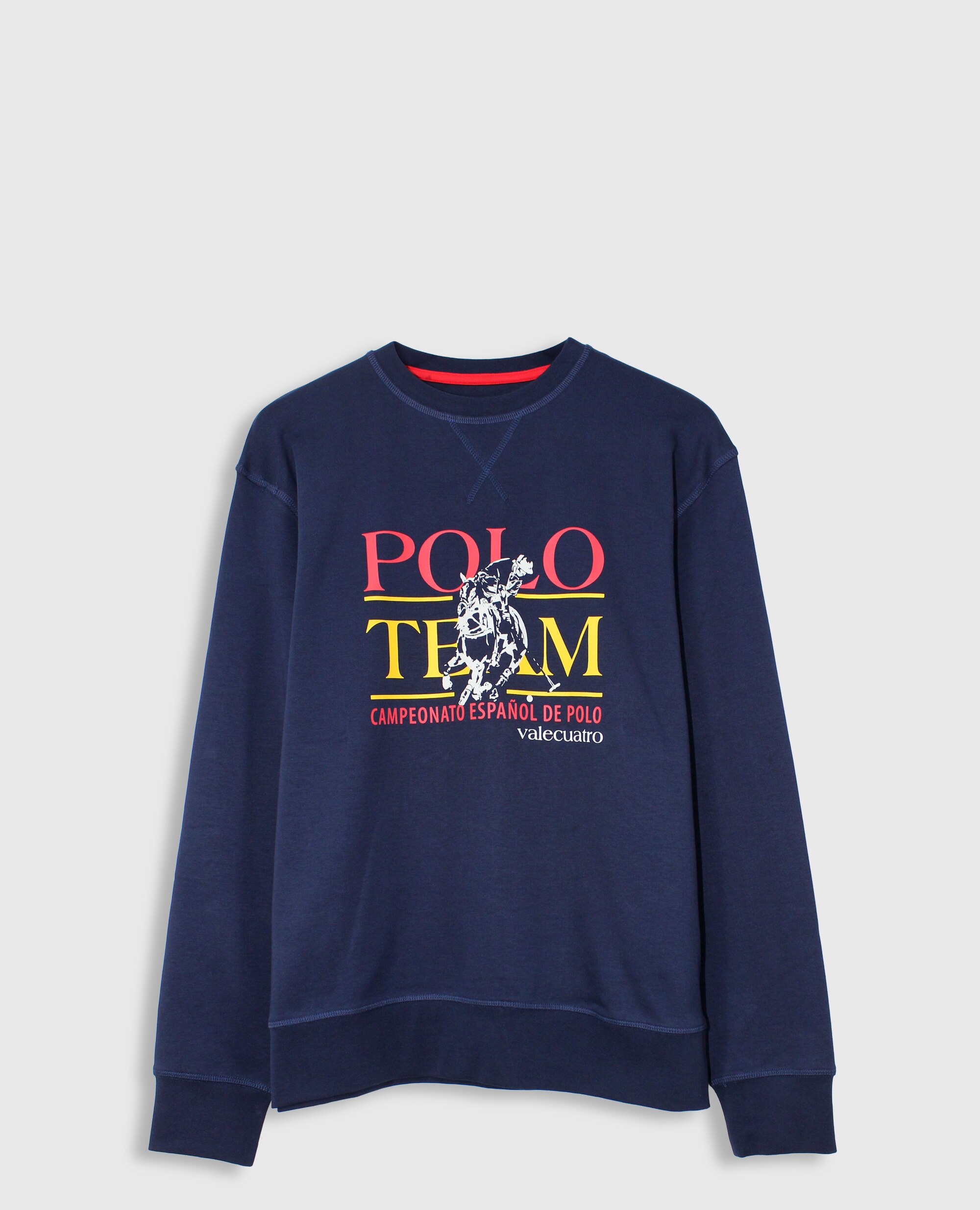 Sudadera de hombre sin capucha estampada - Valecuatro - Azul marino Azul marino-6