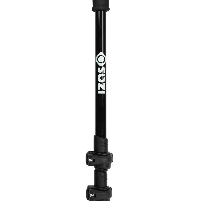 Bastón de trekking y senderismo ajustable Piura Izas - Negro Negro-5