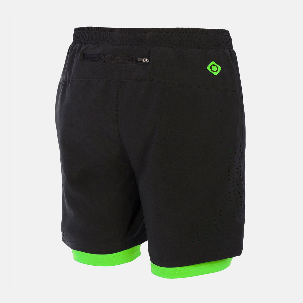 Short de hombre RAVIER Izas - Negro / Verde Negro / Verde-2