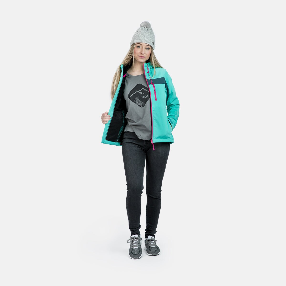 Chaqueta softshell de mujer INATYE Izas - Verde Verde-5