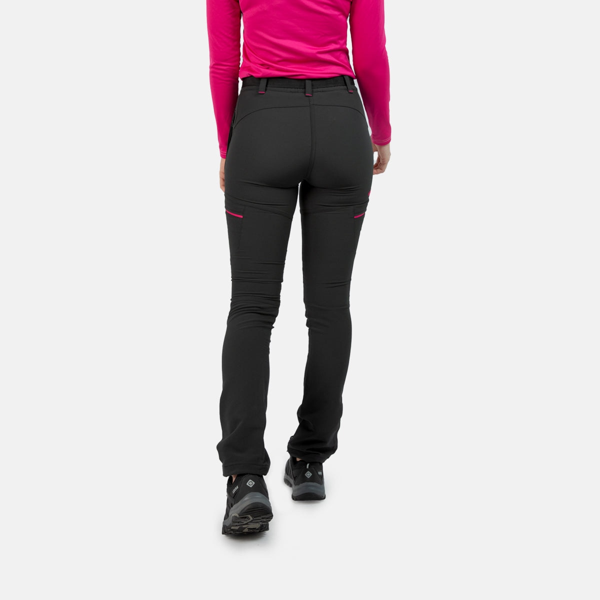 Pantalón de montaña de mujer BALTIC W FW Izas - Negro / Rosa Negro / Rosa-4