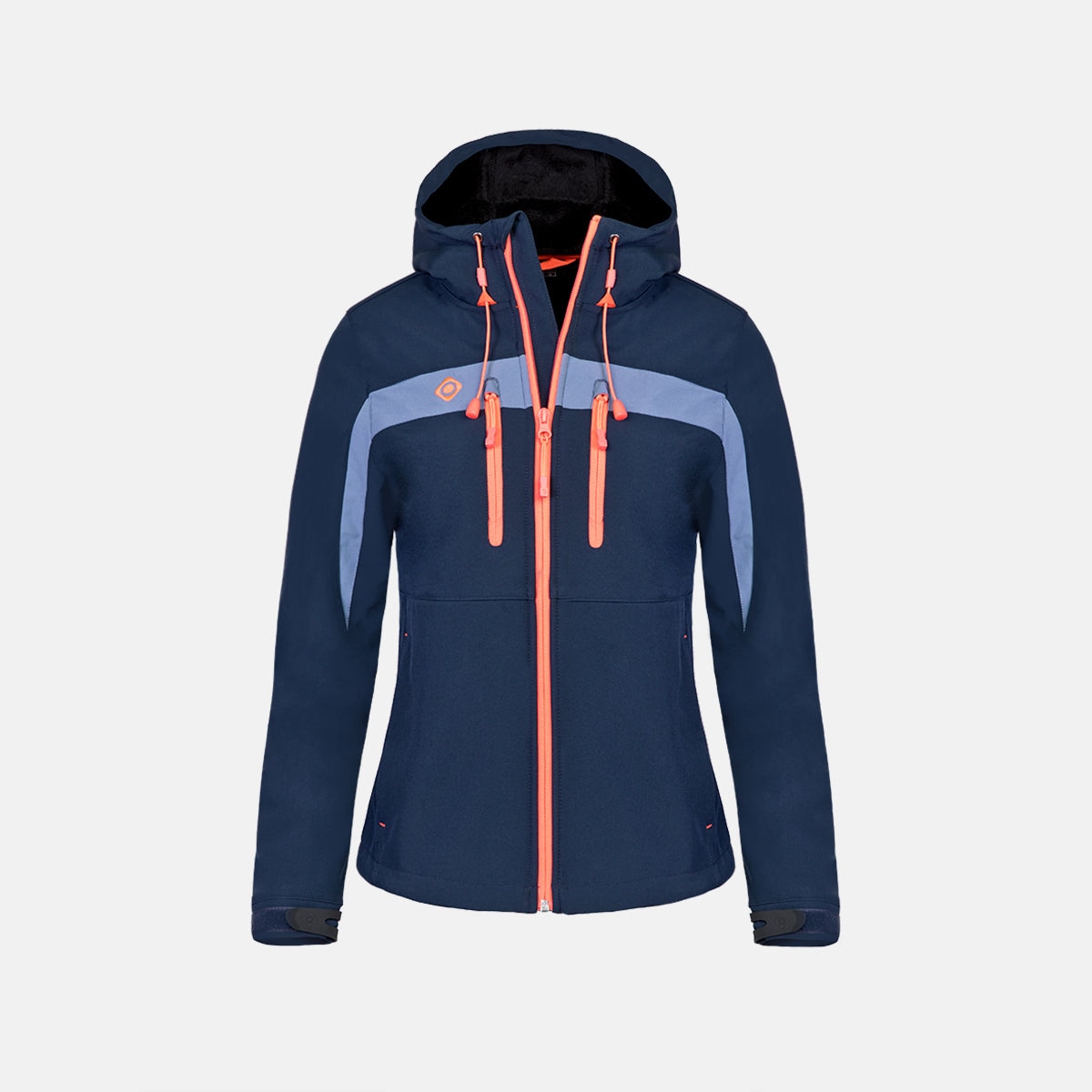 Chaqueta softshell de mujer INATYE Izas - Azul marino / Naranja Azul marino / Naranja-1