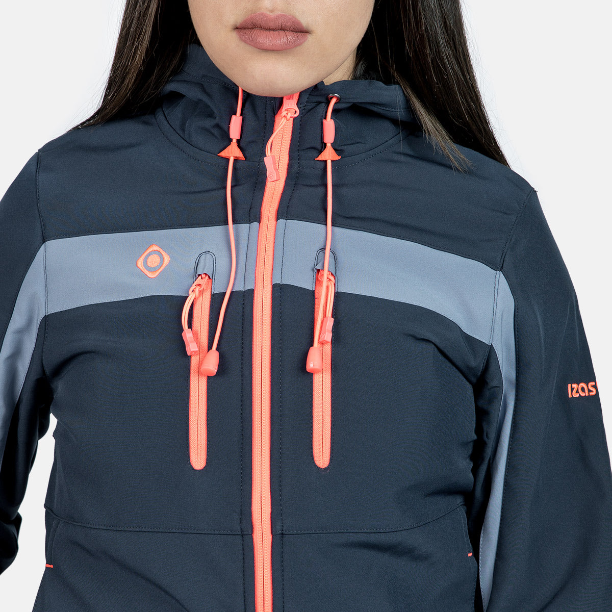 Chaqueta softshell de mujer INATYE Izas - Azul marino / Naranja Azul marino / Naranja-6