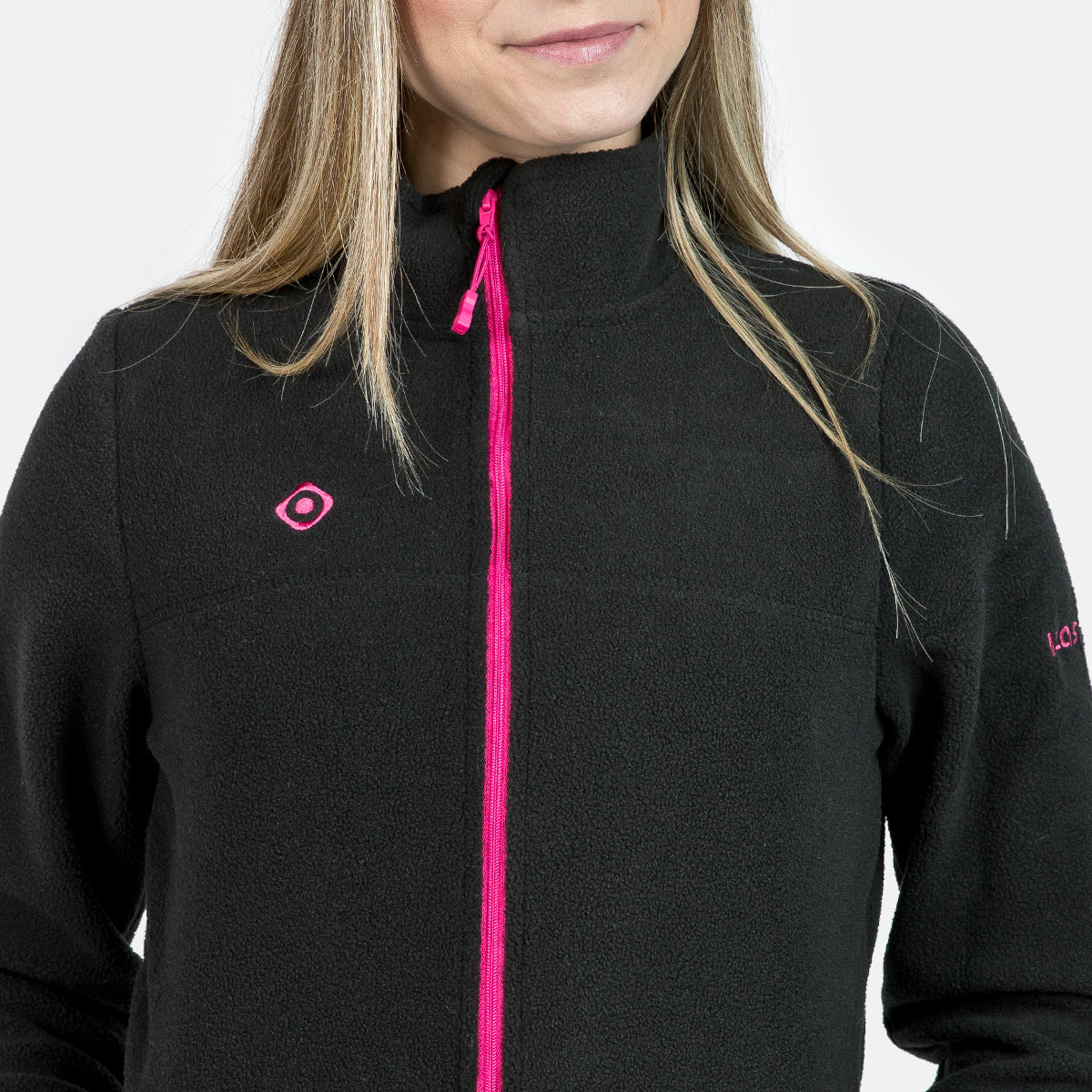 Forro polar de mujer PADRU W Izas - Negro / Rosa Negro / Rosa-4